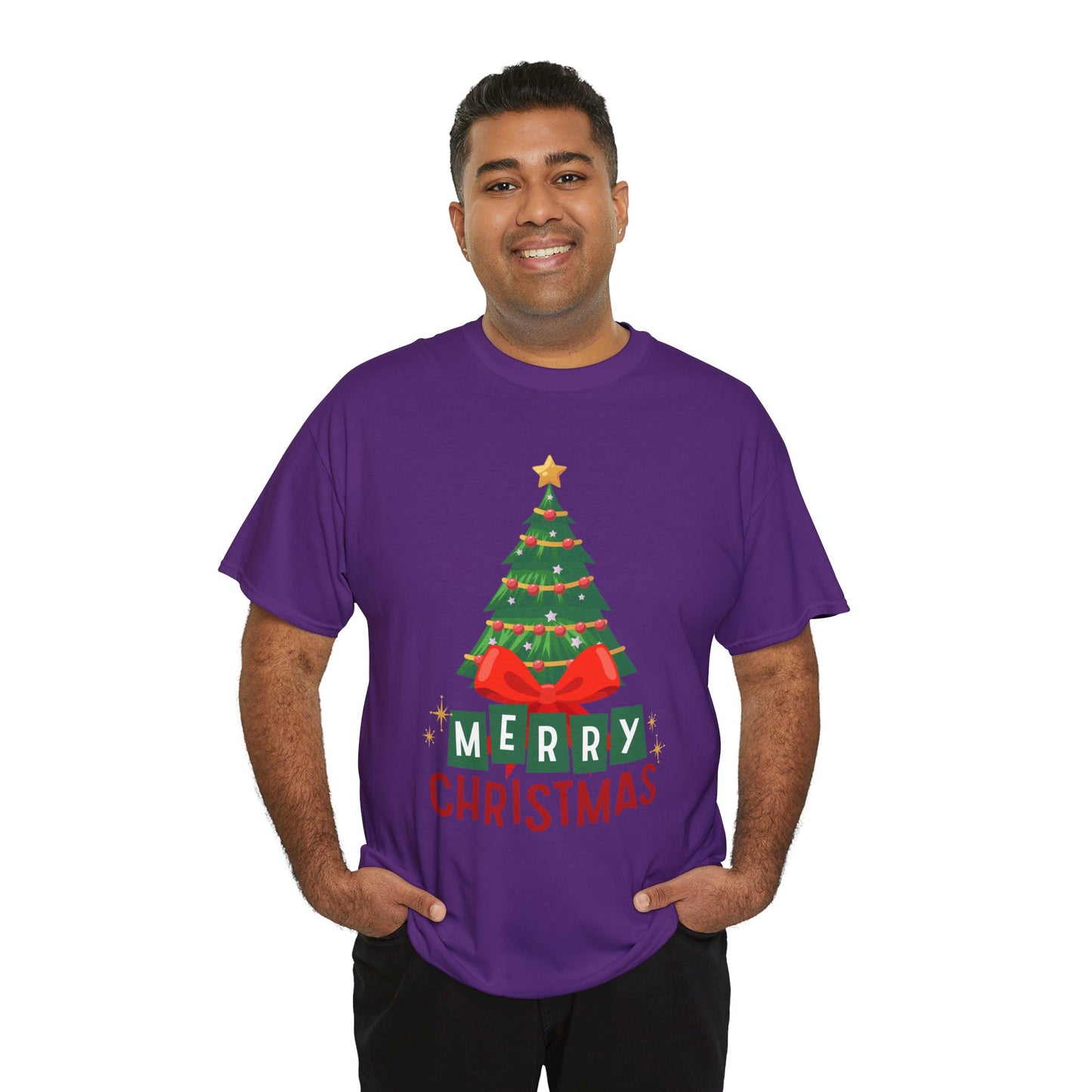 Merry Christmas - Heavy Cotton Tee (Express Delivery available)