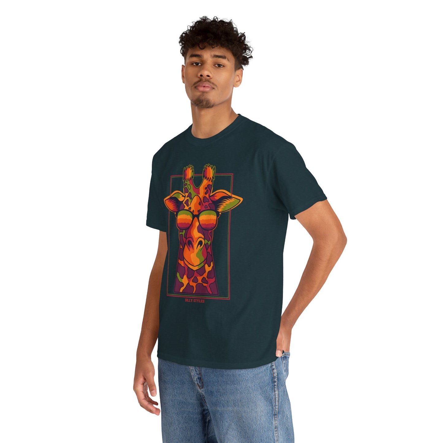 Giraffe - Heavy Cotton Tee (Express Delivery available)