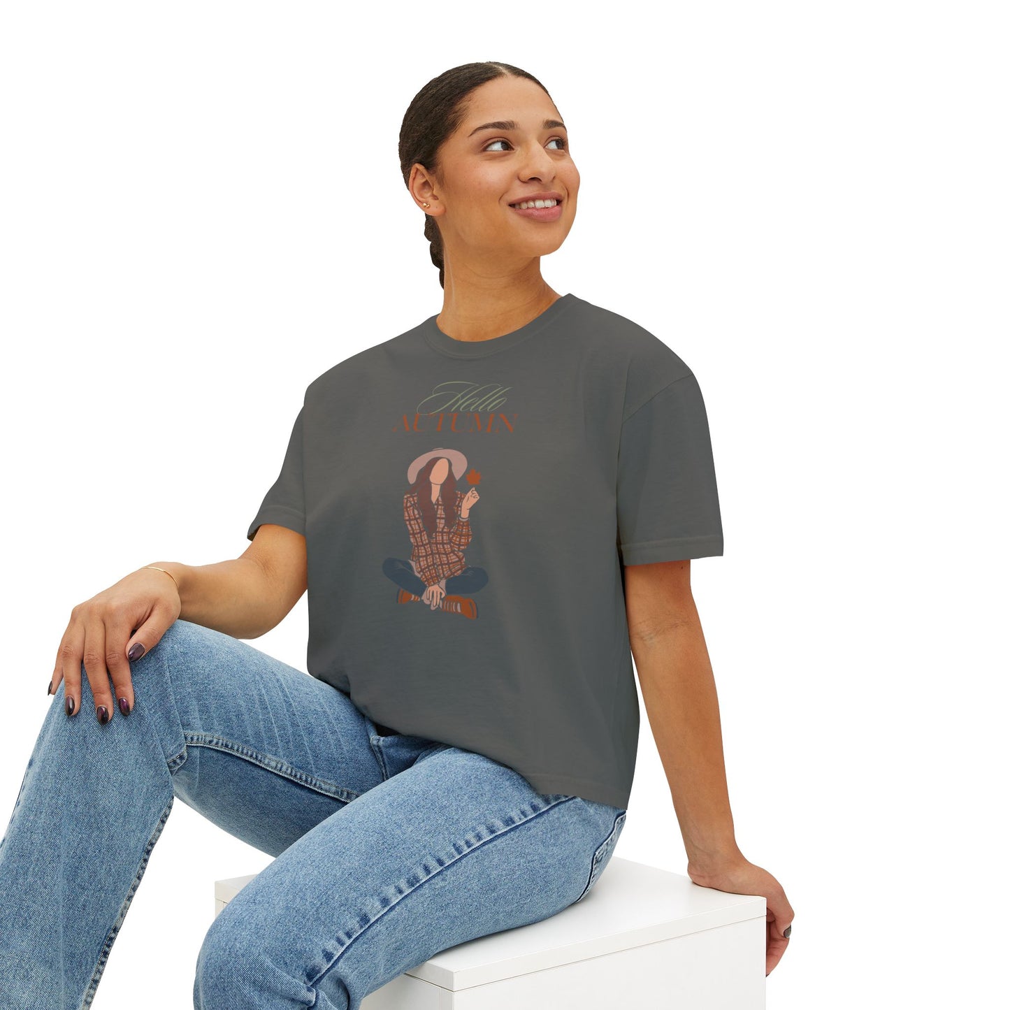 Hello Autumn- Boxy Tee