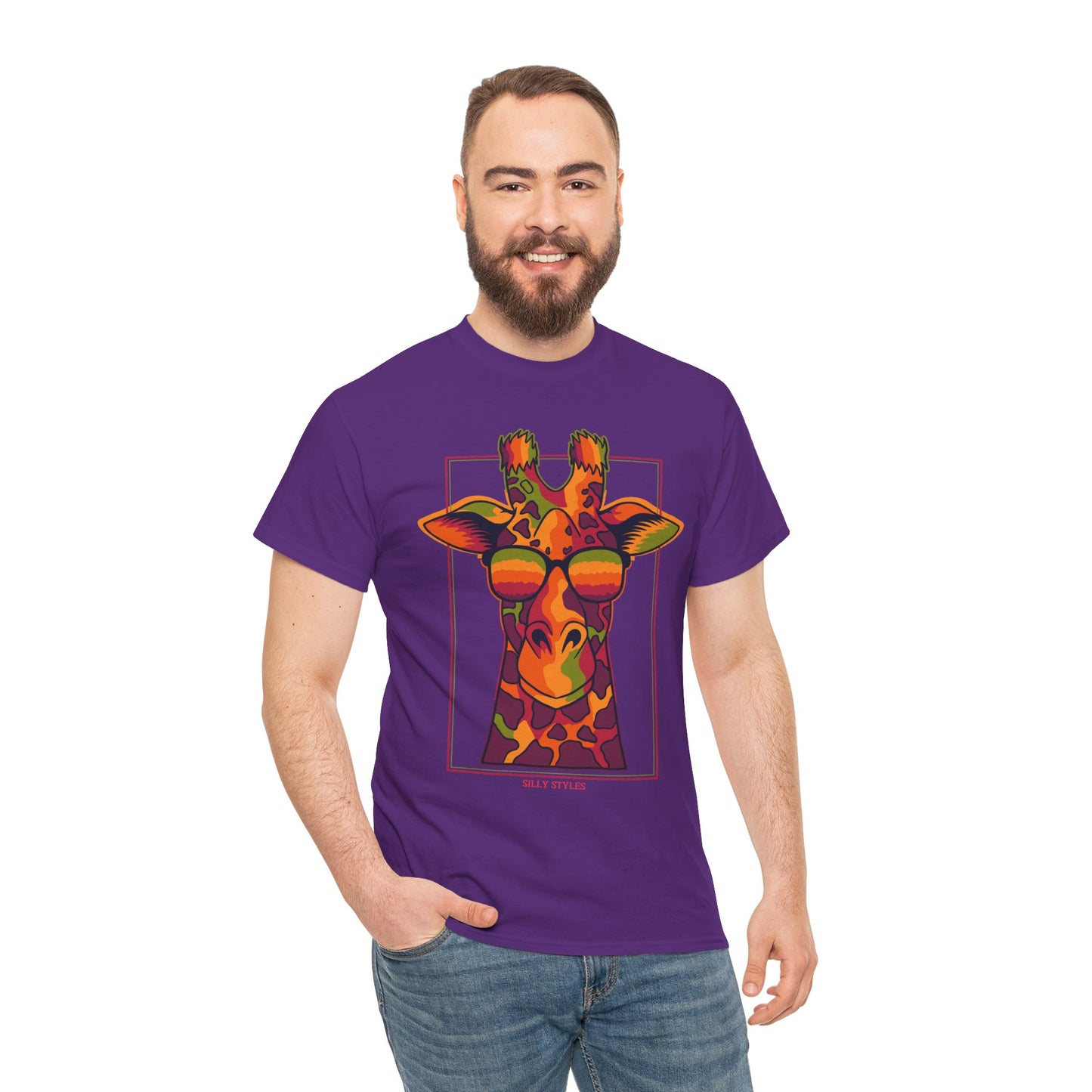 Giraffe - Heavy Cotton Tee (Express Delivery available)