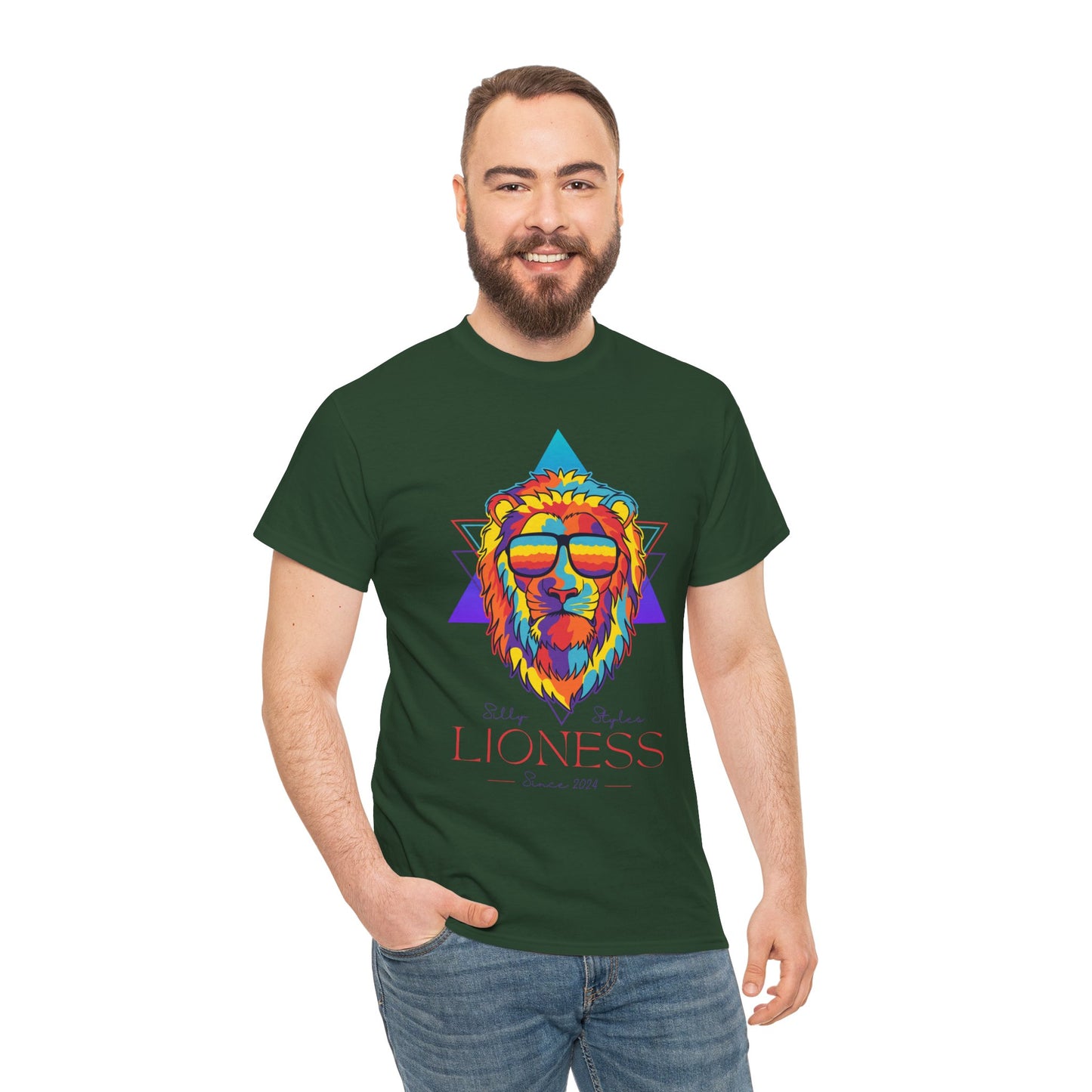 Silly Styles Premium Lion - Heavy Cotton Tee (Express Delivery available)