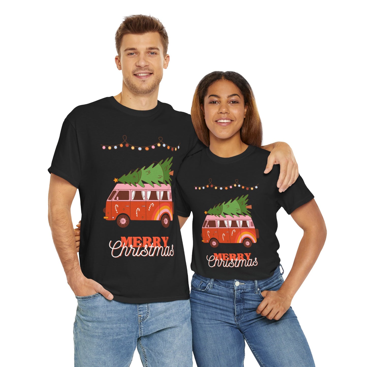 Merry Christmas - Heavy Cotton Tee (Express Delivery available)