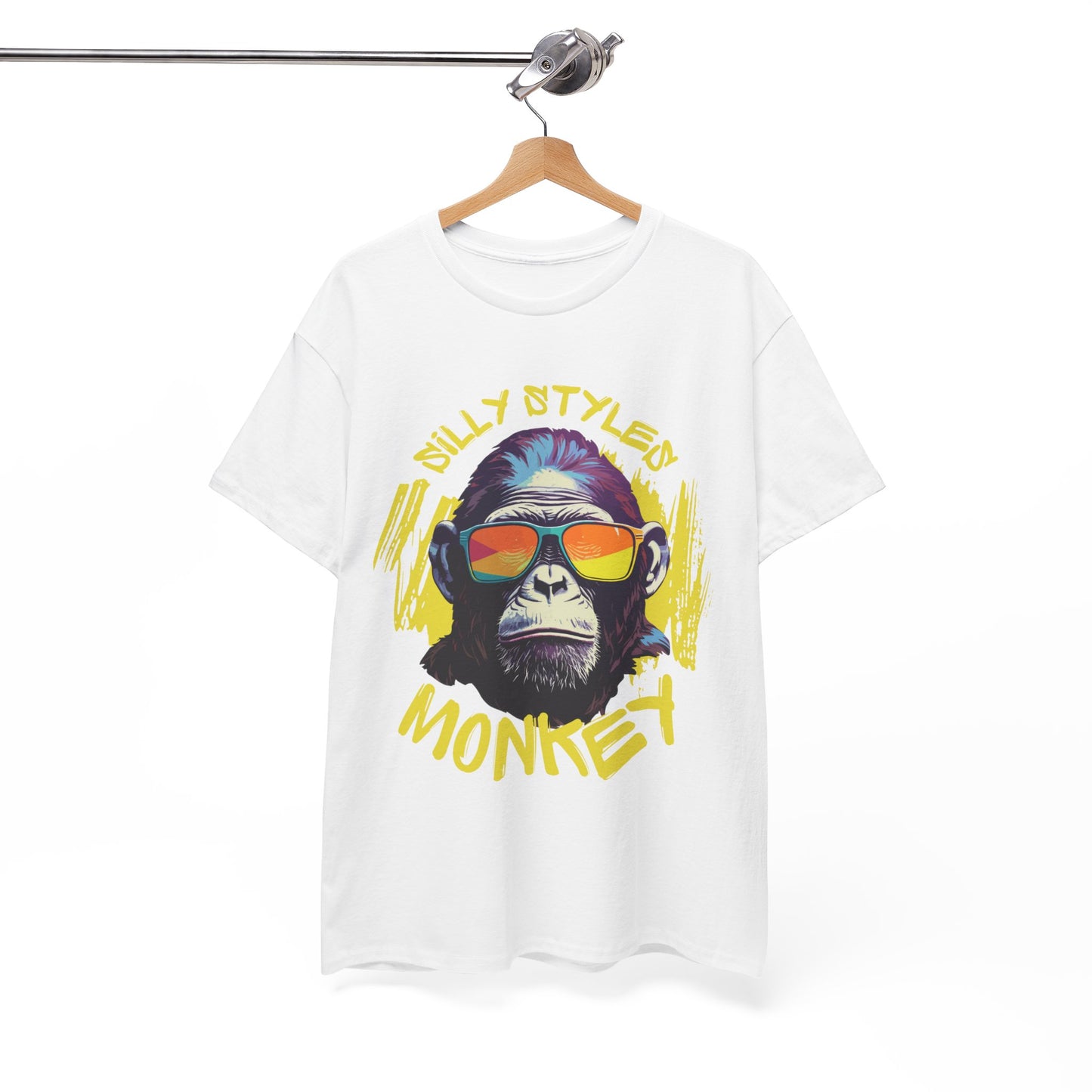 Monkey - Men 's Heavy Cotton Tee (Express Delivery available)