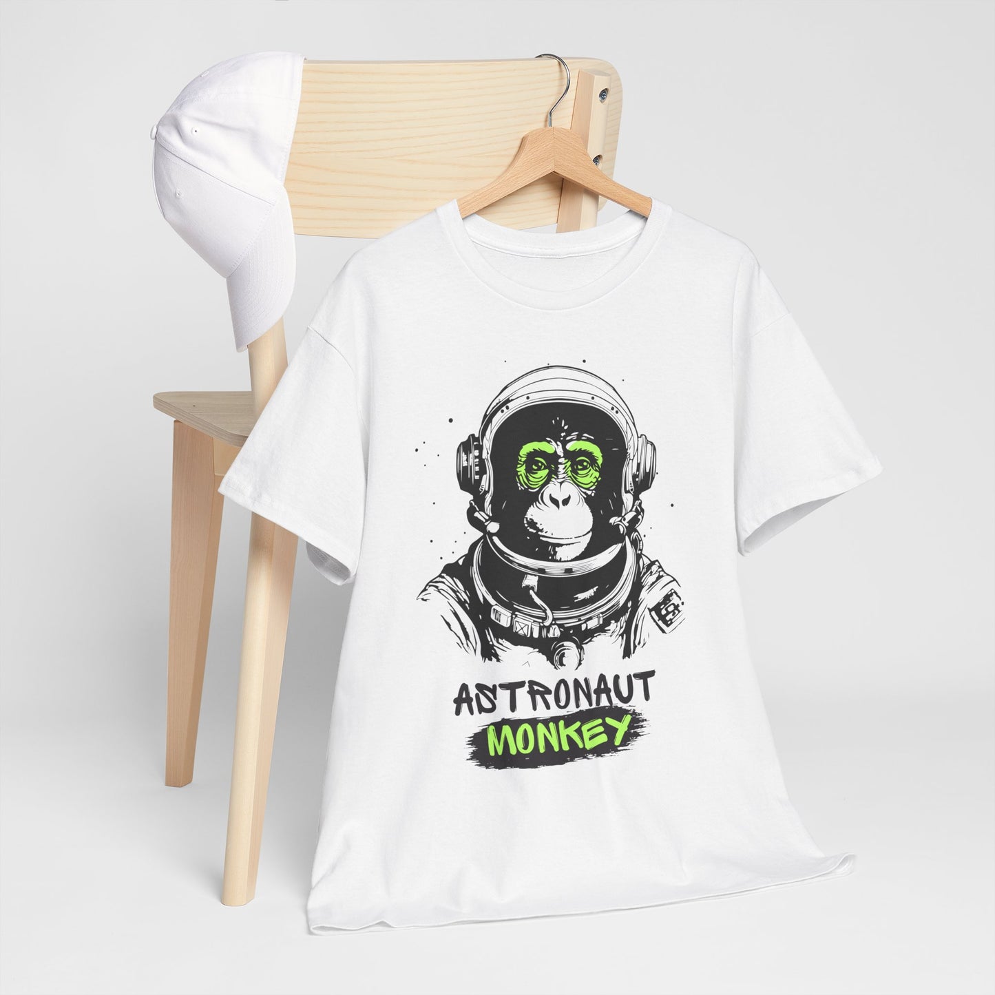 Astronaut Monkey - Unisex Heavy Cotton Tee