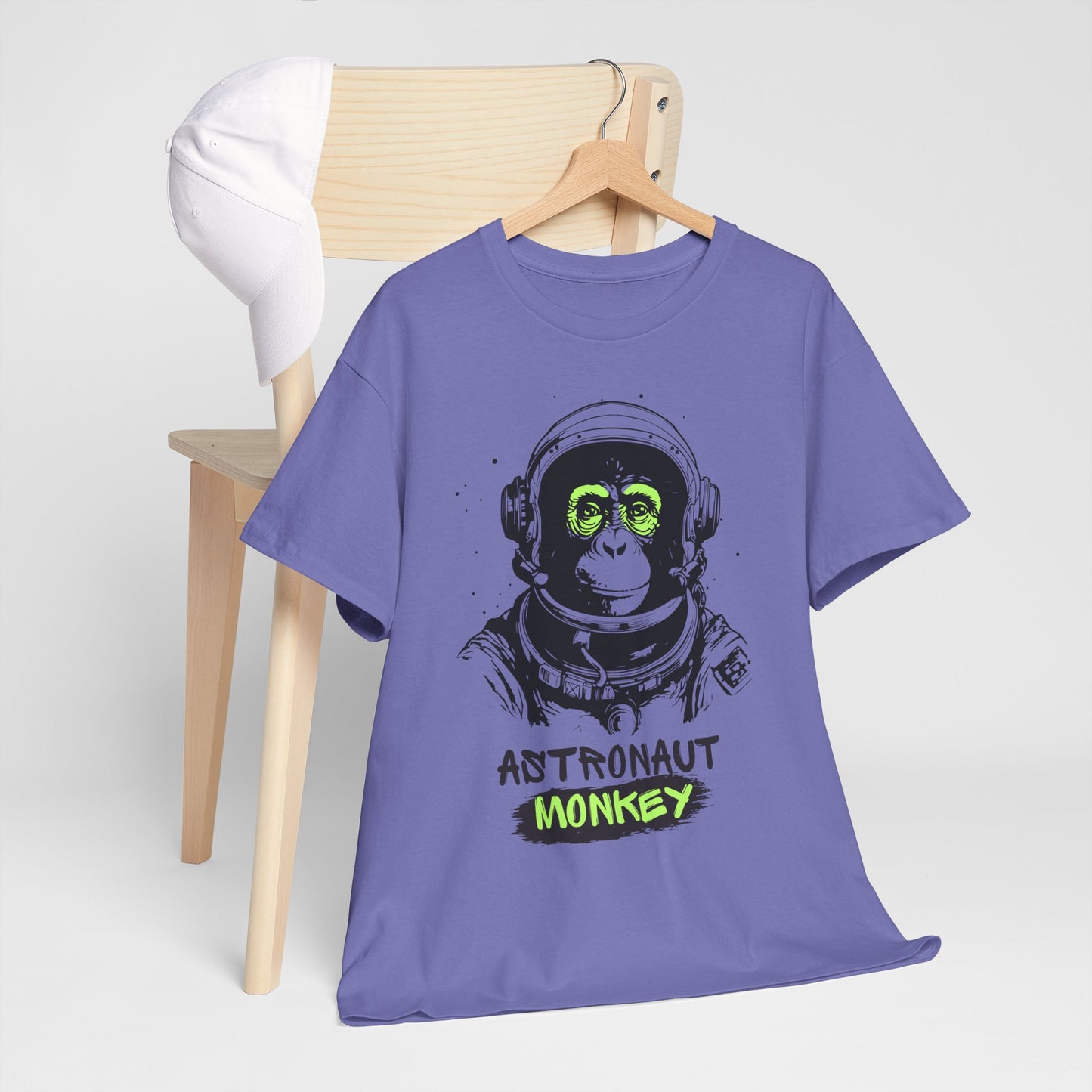 Astronaut Monkey - Unisex Heavy Cotton Tee