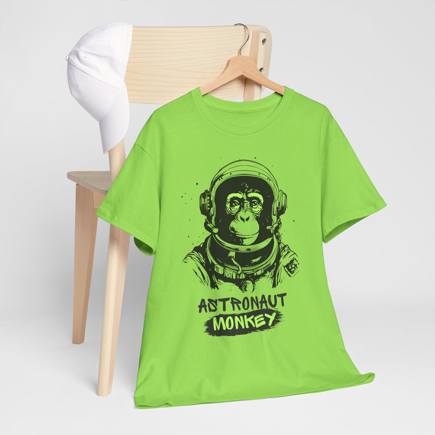 Astronaut Monkey - Unisex Heavy Cotton Tee
