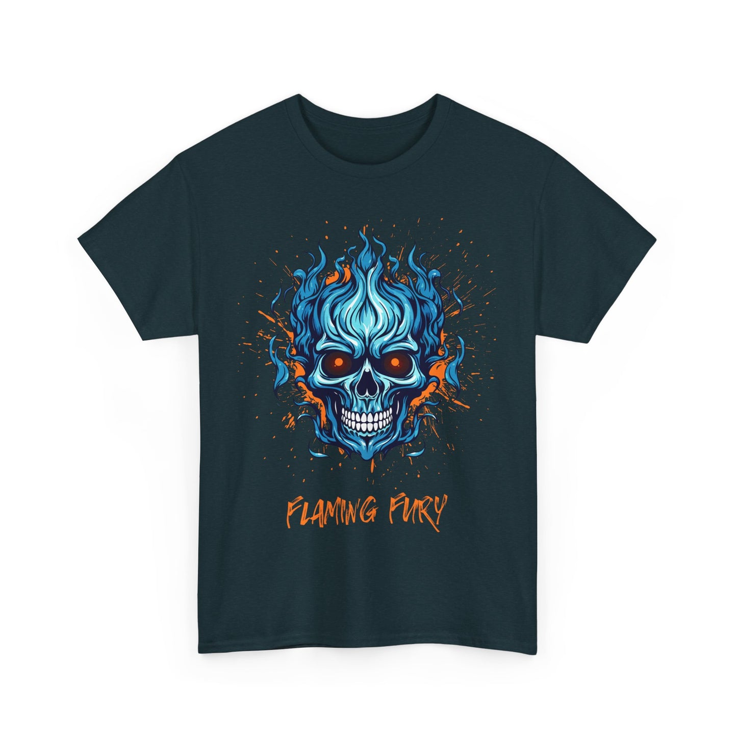 Flaming - Men Heavy Cotton Tee (Express Delivery available)