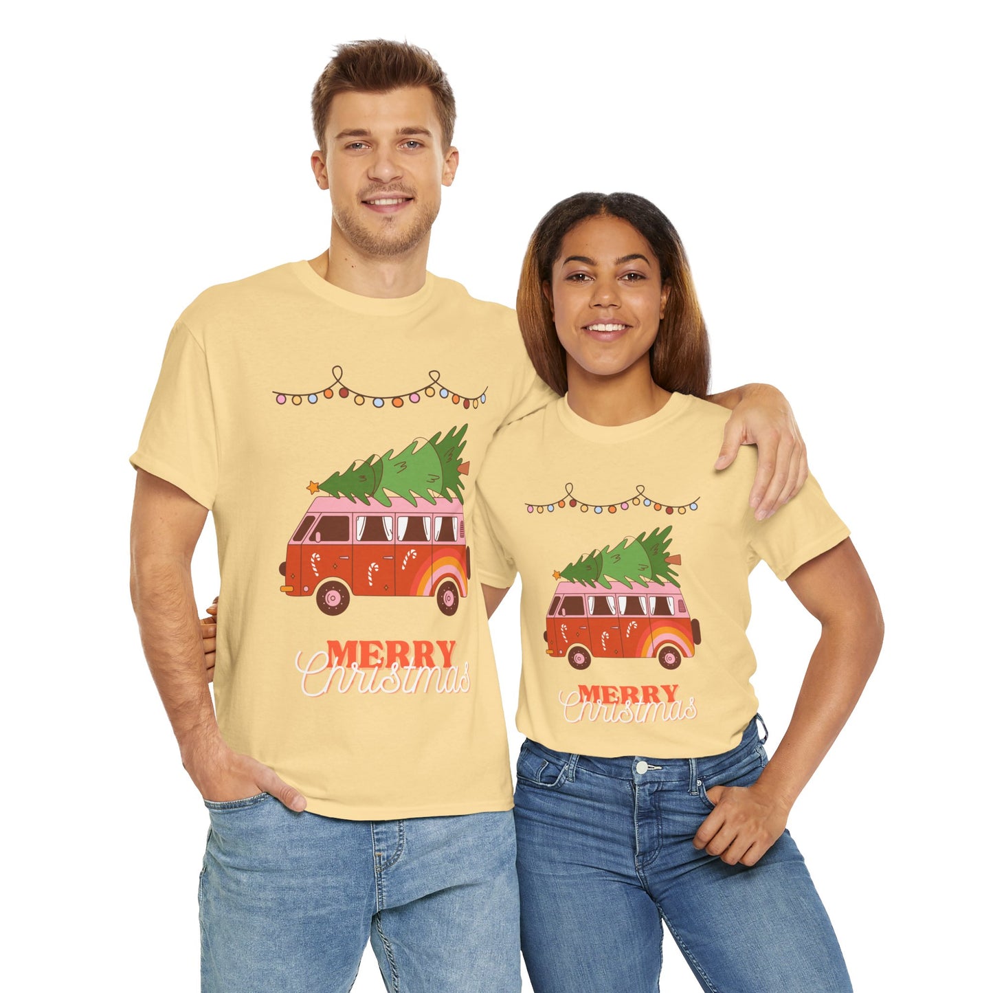Merry Christmas - Heavy Cotton Tee (Express Delivery available)