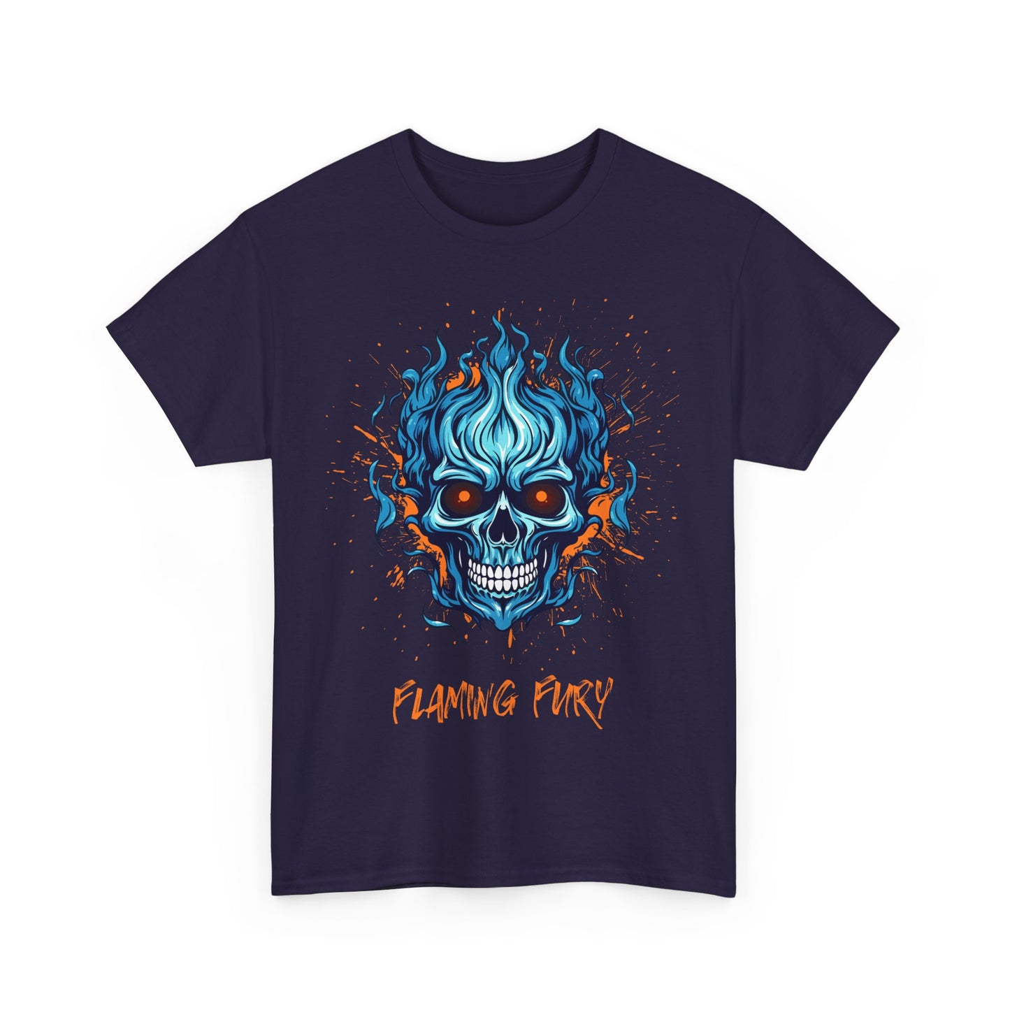 Flaming - Men Heavy Cotton Tee (Express Delivery available)