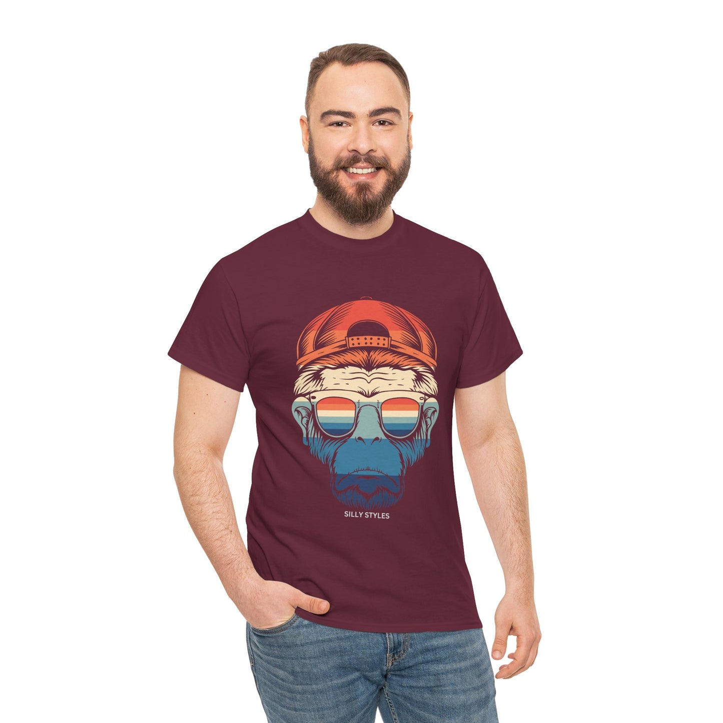 Monkey - Heavy Cotton Tee (Express Delivery available)