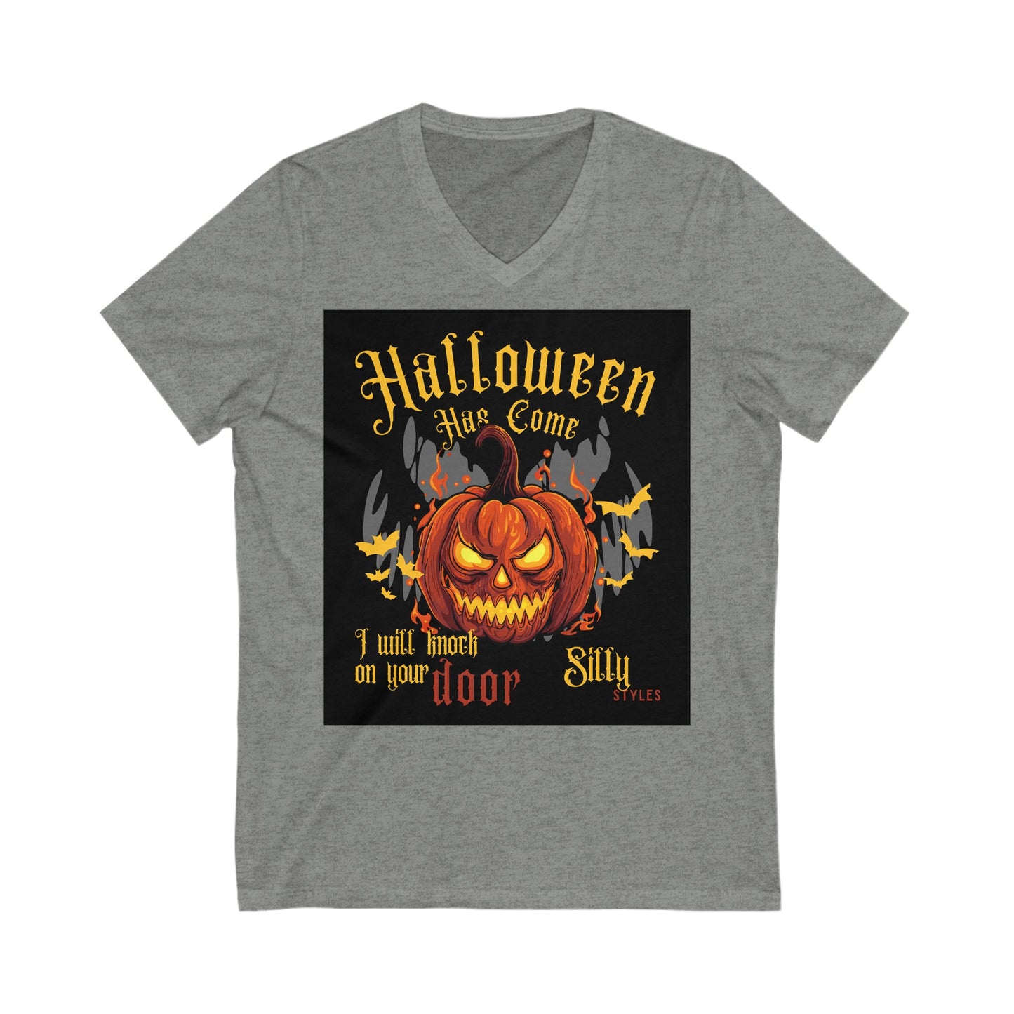Halloween - Unisex Jersey Short Sleeve V-Neck Tee