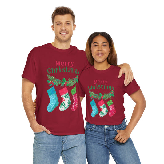 Merry Christmas - Unisex Heavy Cotton Tee (Express Delivery available)