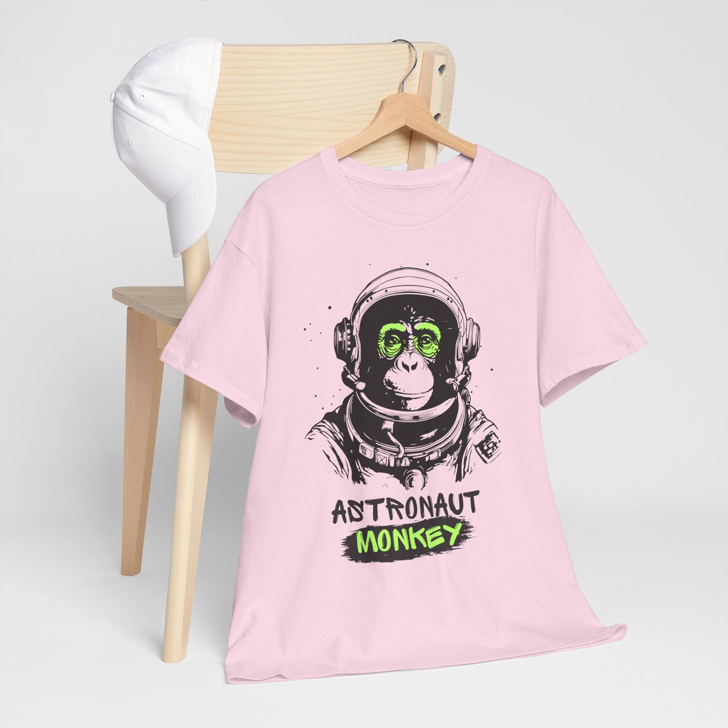 Astronaut Monkey - Unisex Heavy Cotton Tee