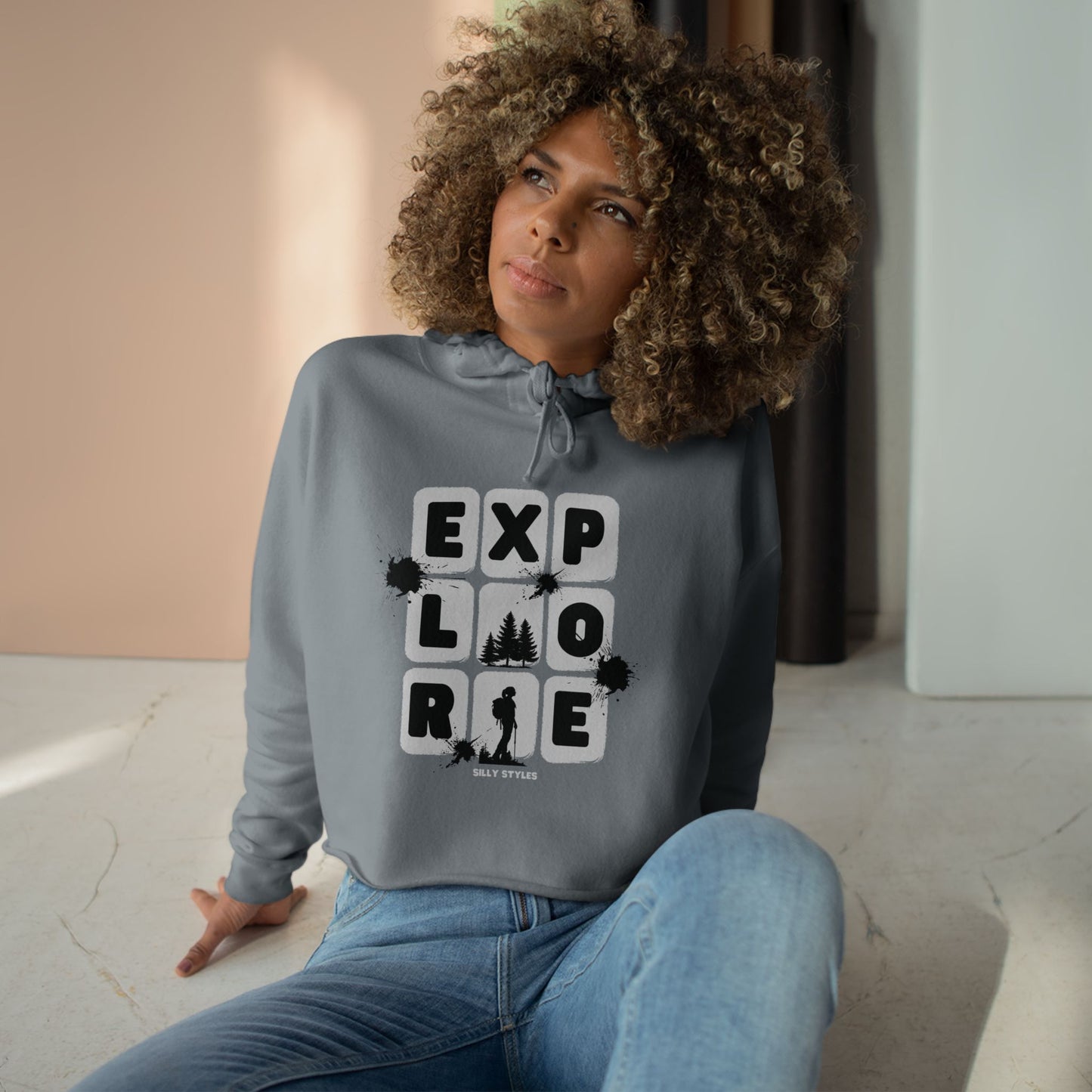 Explore - Crop Hoodie
