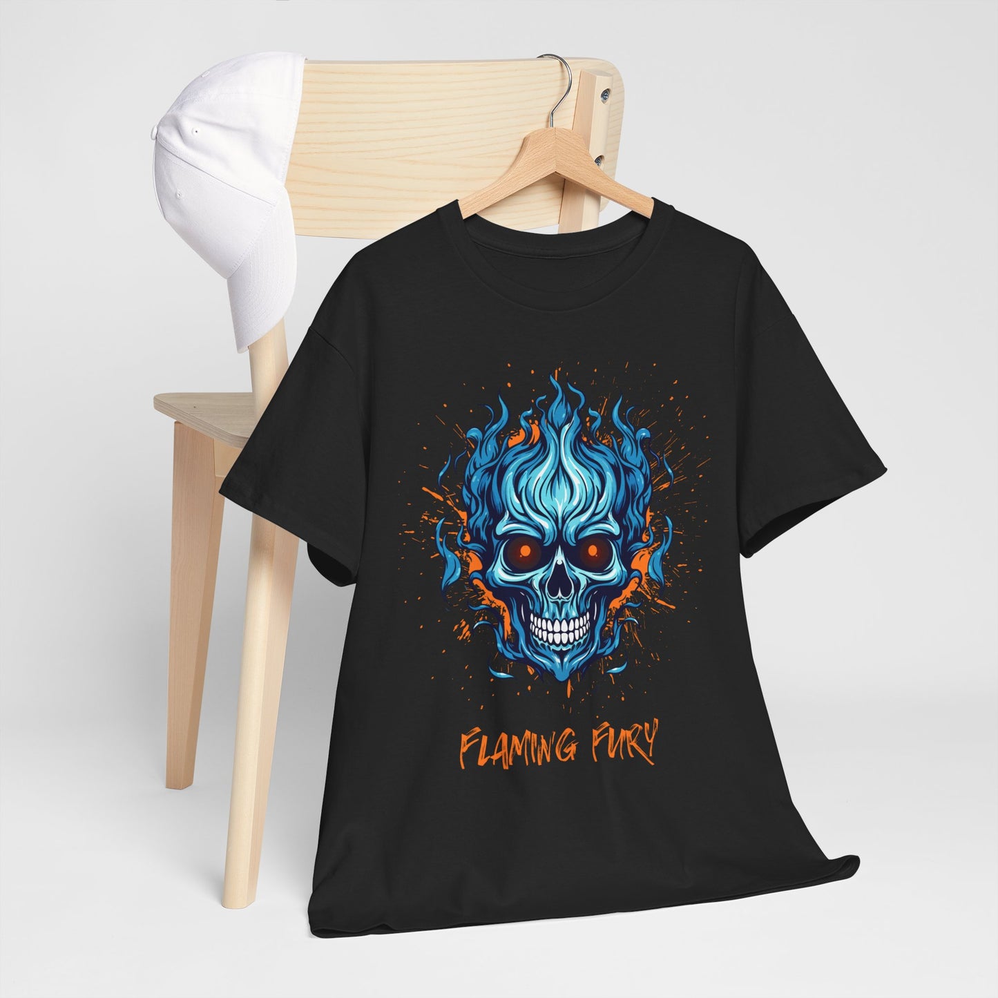 Flaming - Men Heavy Cotton Tee (Express Delivery available)