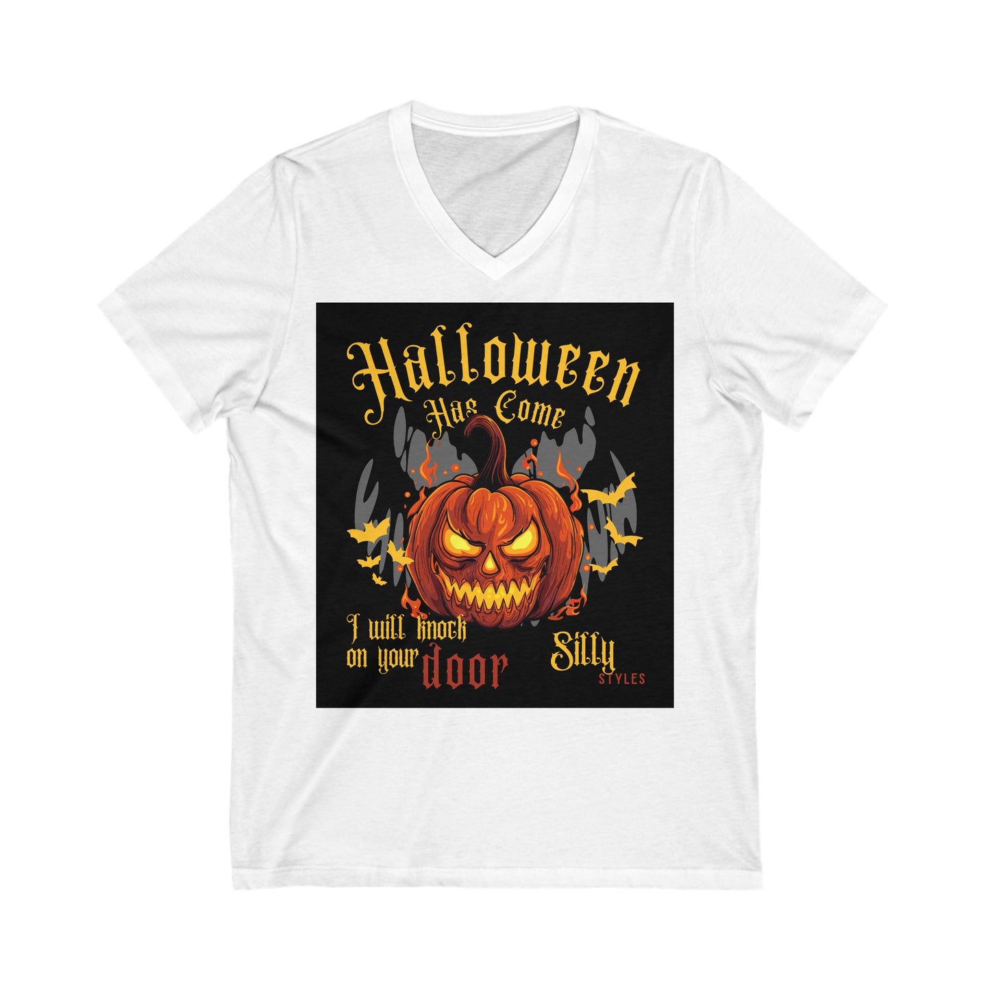Halloween - Unisex Jersey Short Sleeve V-Neck Tee