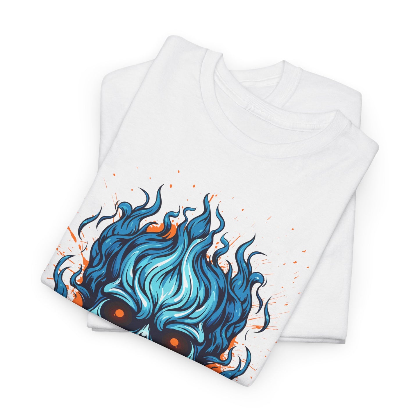 Flaming - Men Heavy Cotton Tee (Express Delivery available)
