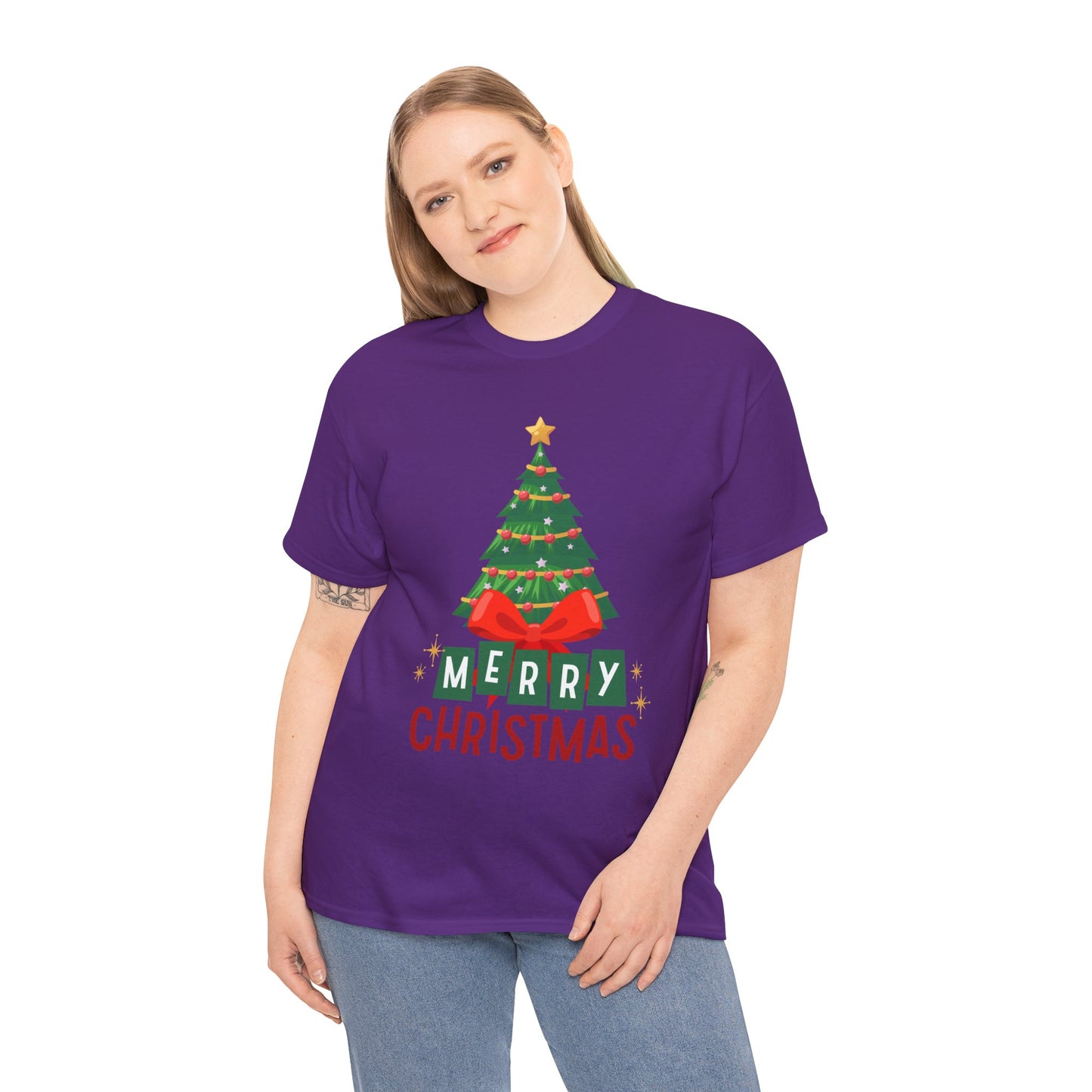 Merry Christmas - Heavy Cotton Tee (Express Delivery available)