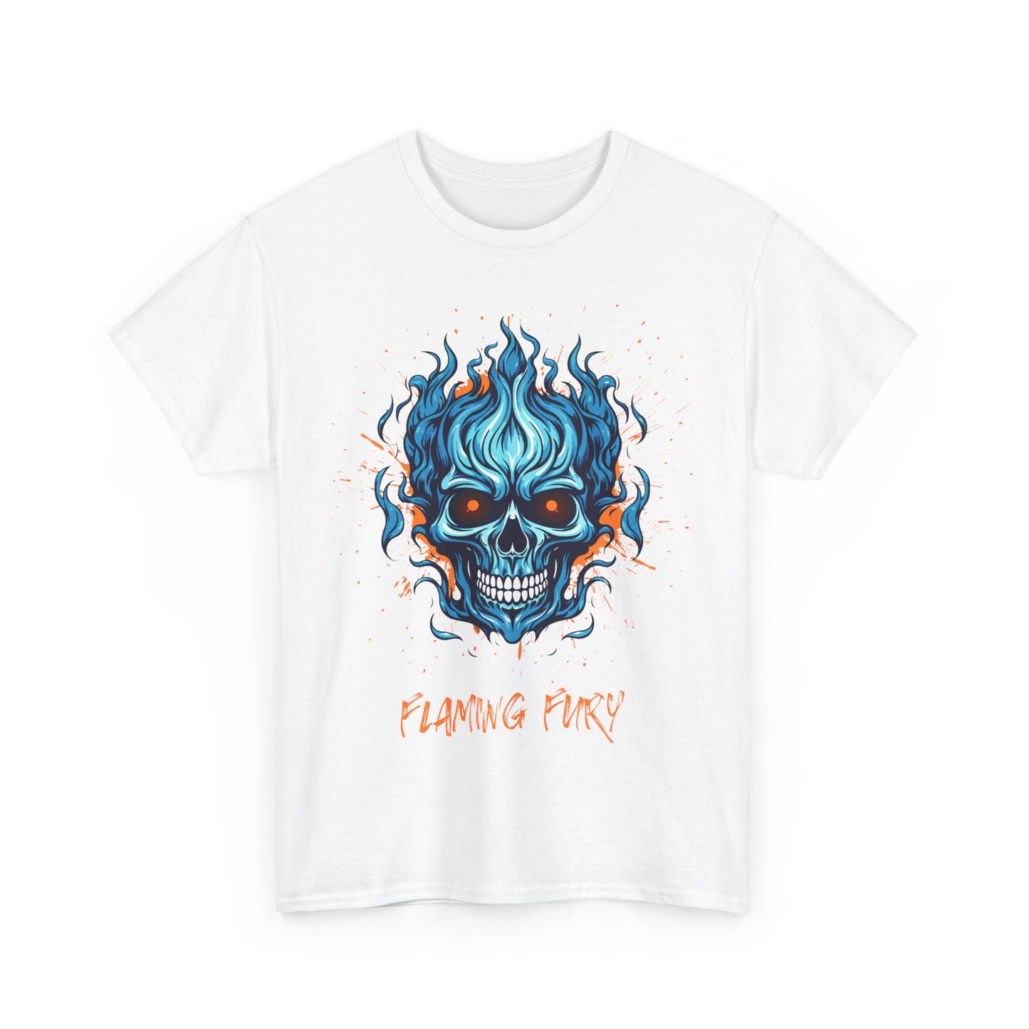 Flaming - Men Heavy Cotton Tee (Express Delivery available)