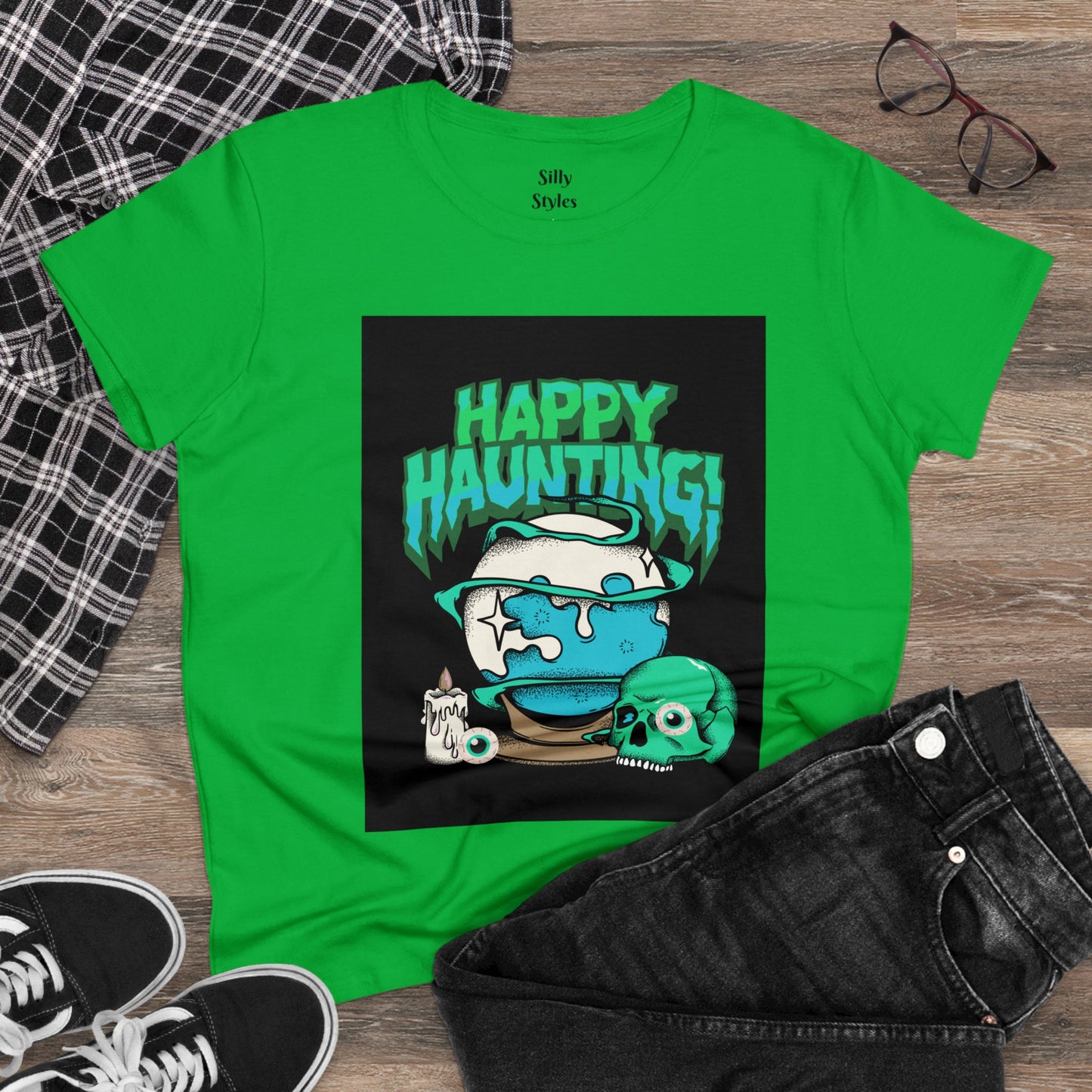 Women's Halloween Midweight Cotton Tee