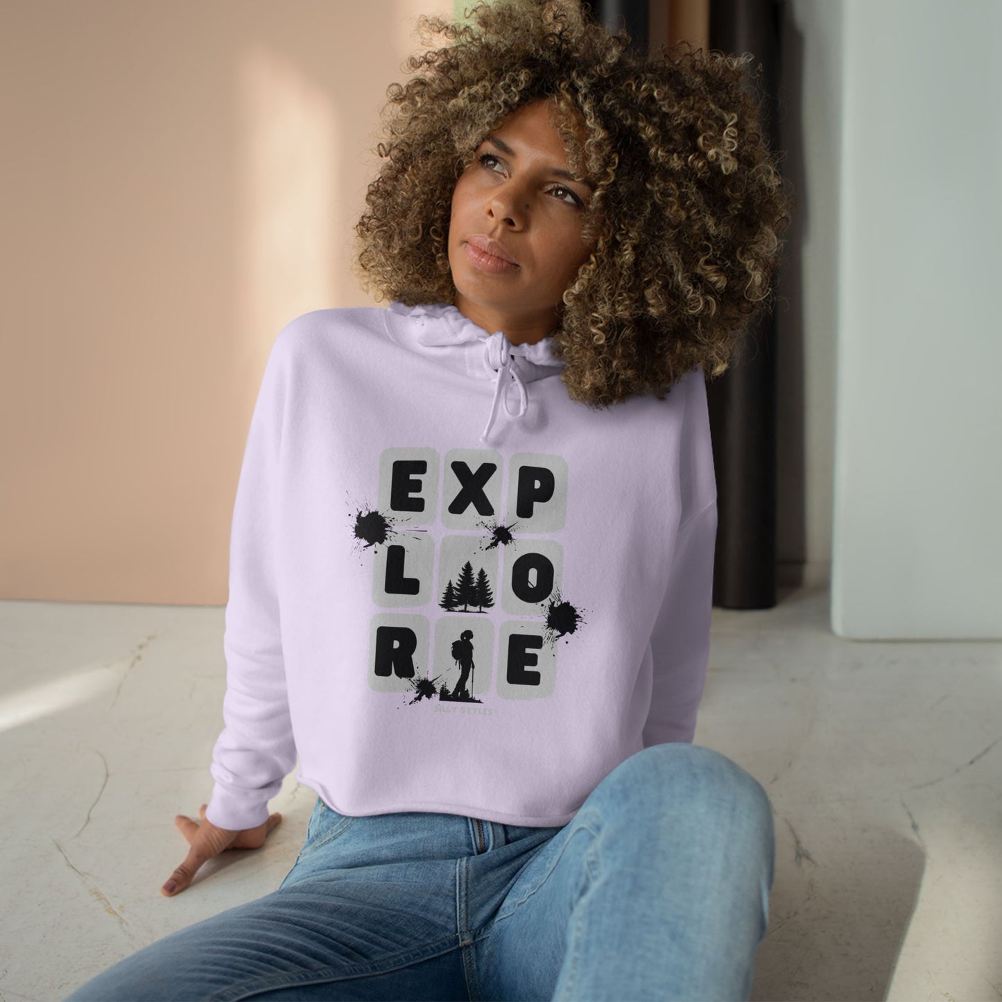 Explore - Crop Hoodie