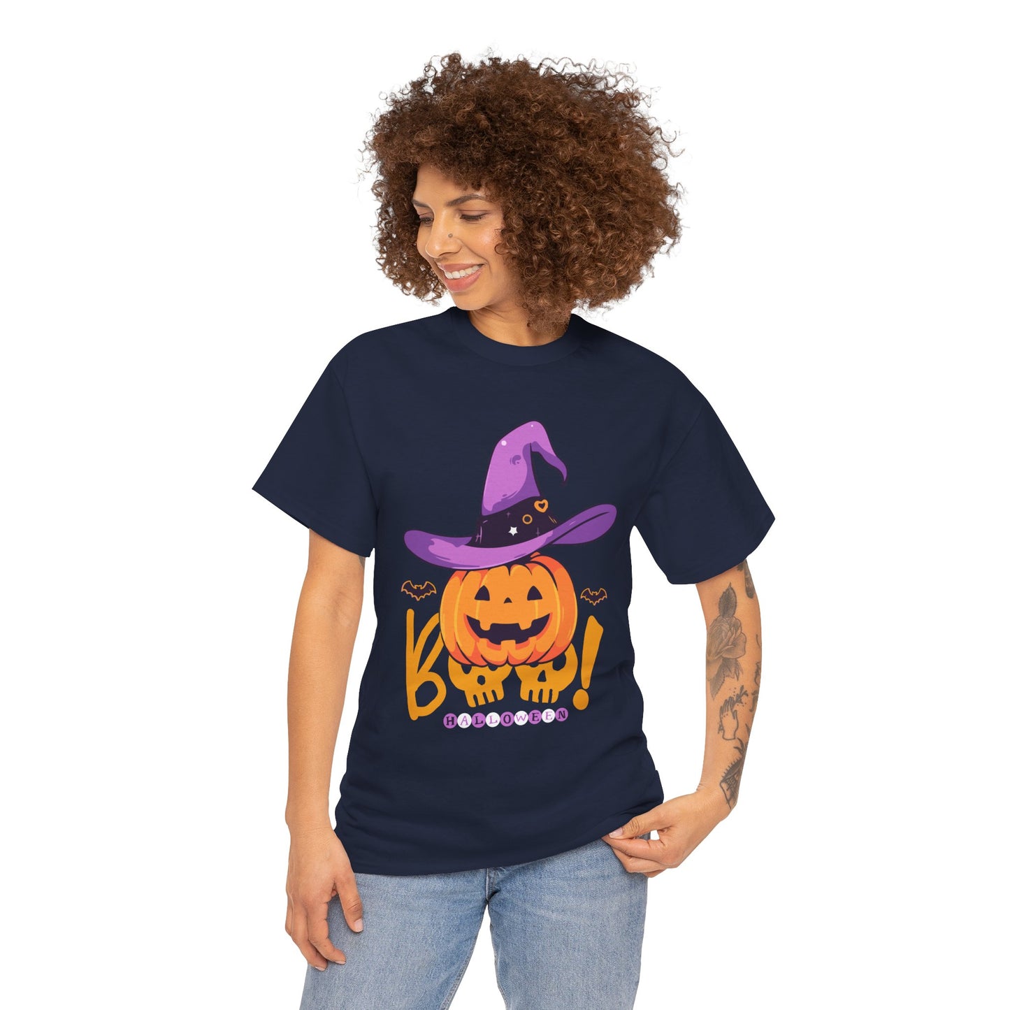 Halloween -Unisex Heavy Cotton Tee (Express Delivery available)