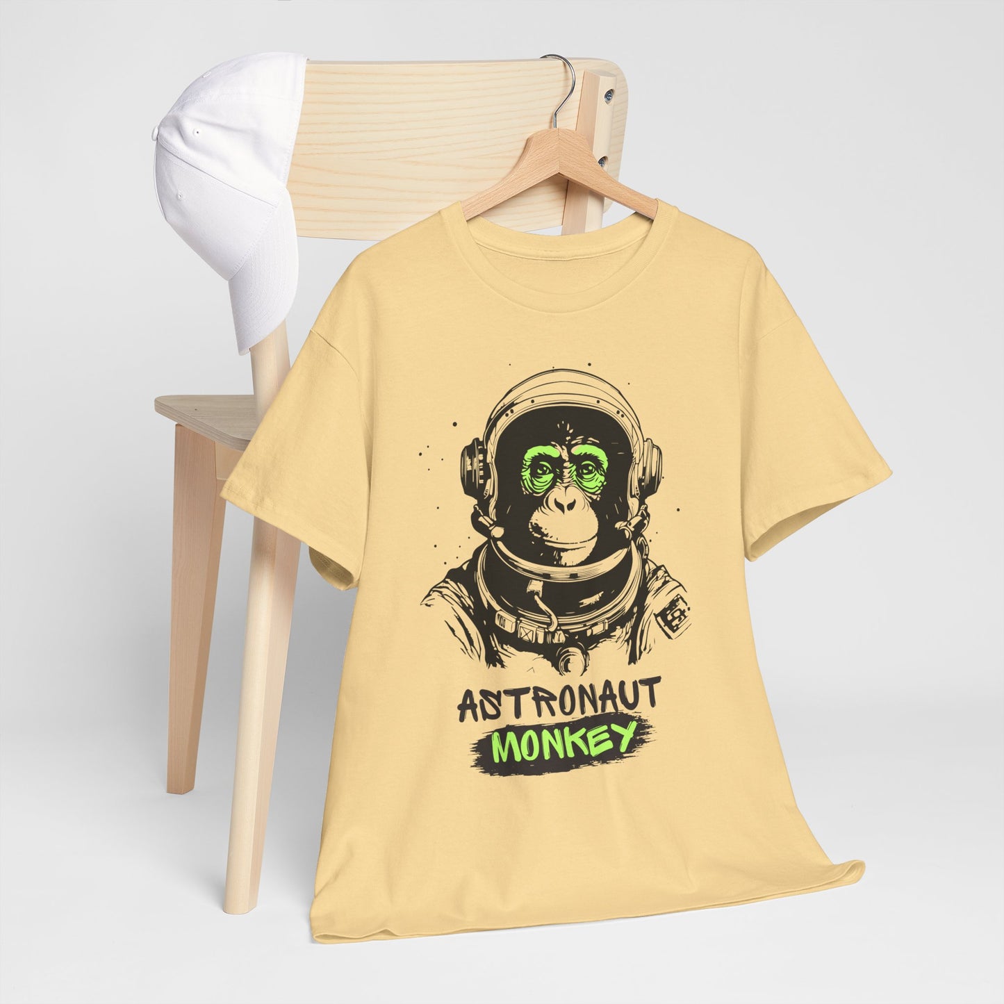 Astronaut Monkey - Unisex Heavy Cotton Tee