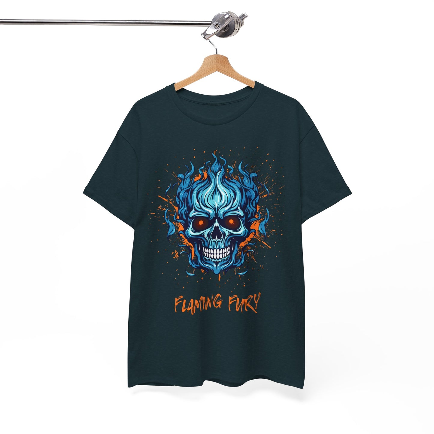 Flaming - Men Heavy Cotton Tee (Express Delivery available)