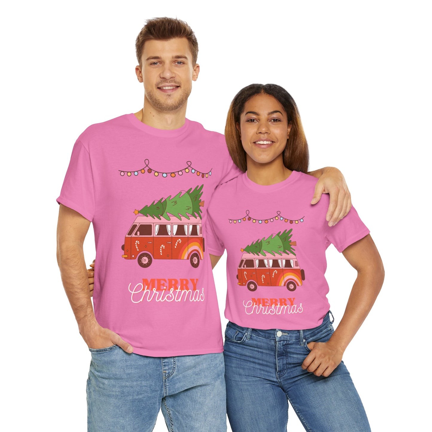 Merry Christmas - Heavy Cotton Tee (Express Delivery available)