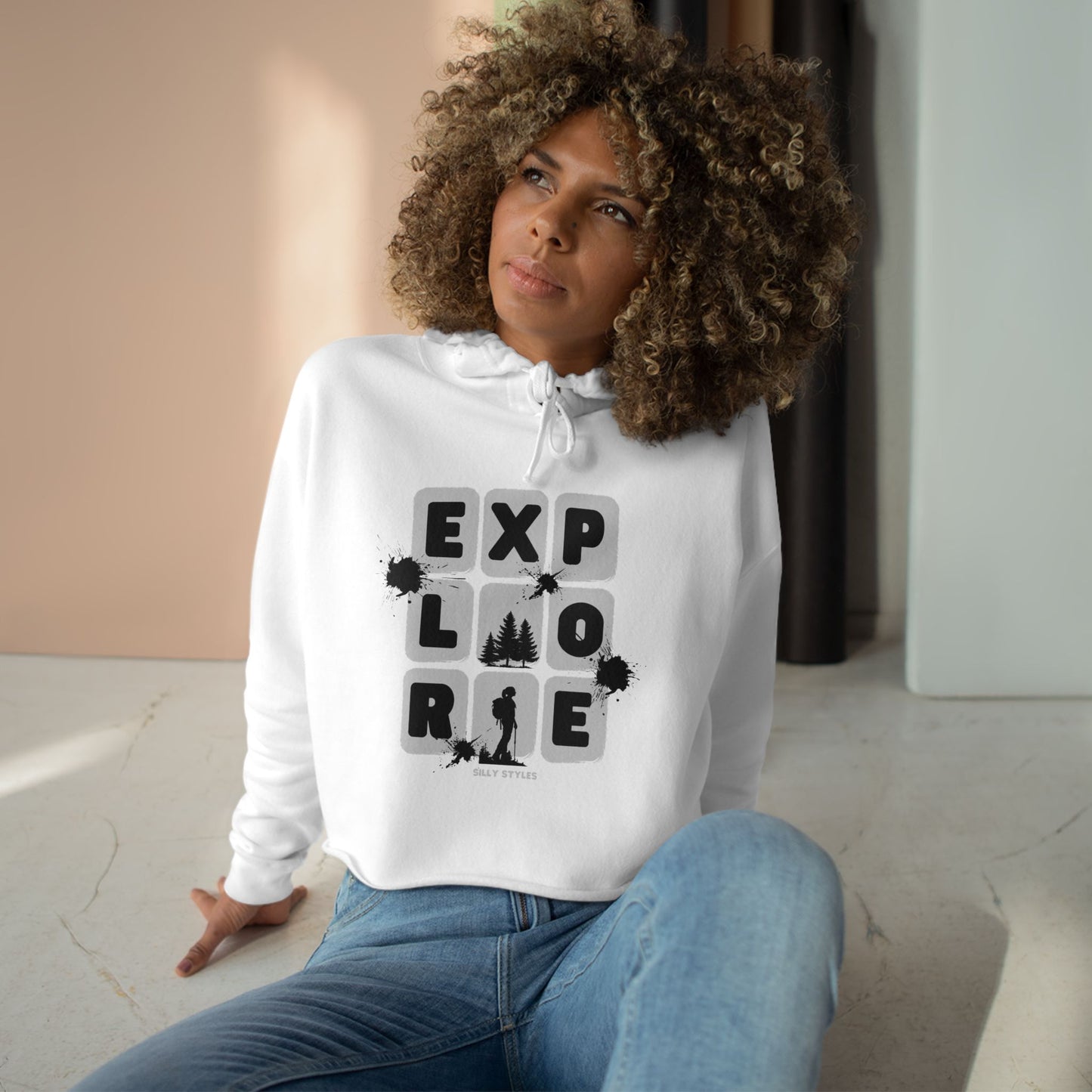 Explore - Crop Hoodie