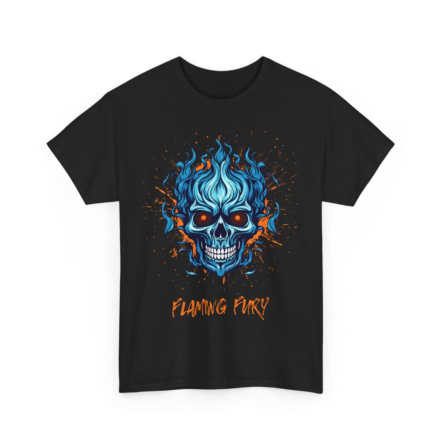 Flaming - Men Heavy Cotton Tee (Express Delivery available)