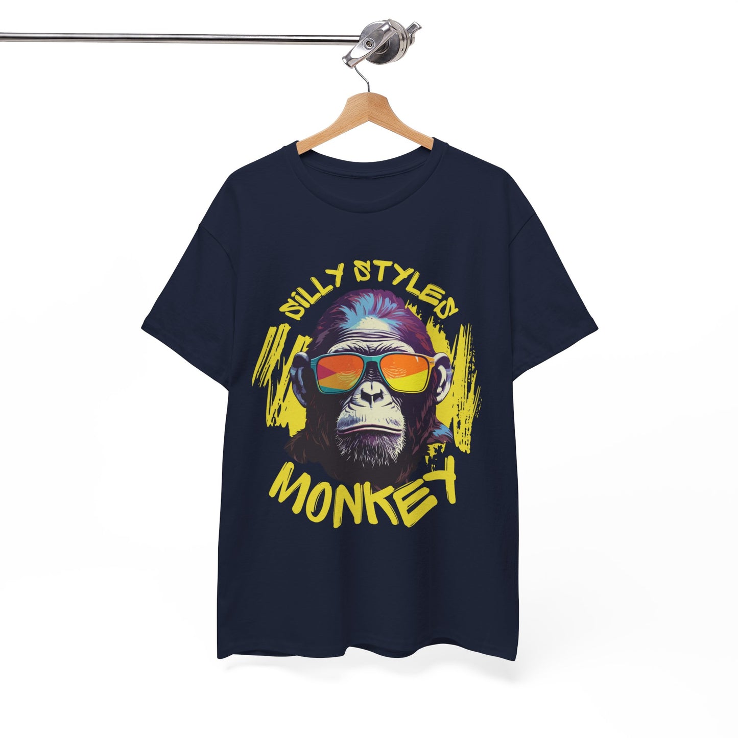 Monkey - Men 's Heavy Cotton Tee (Express Delivery available)