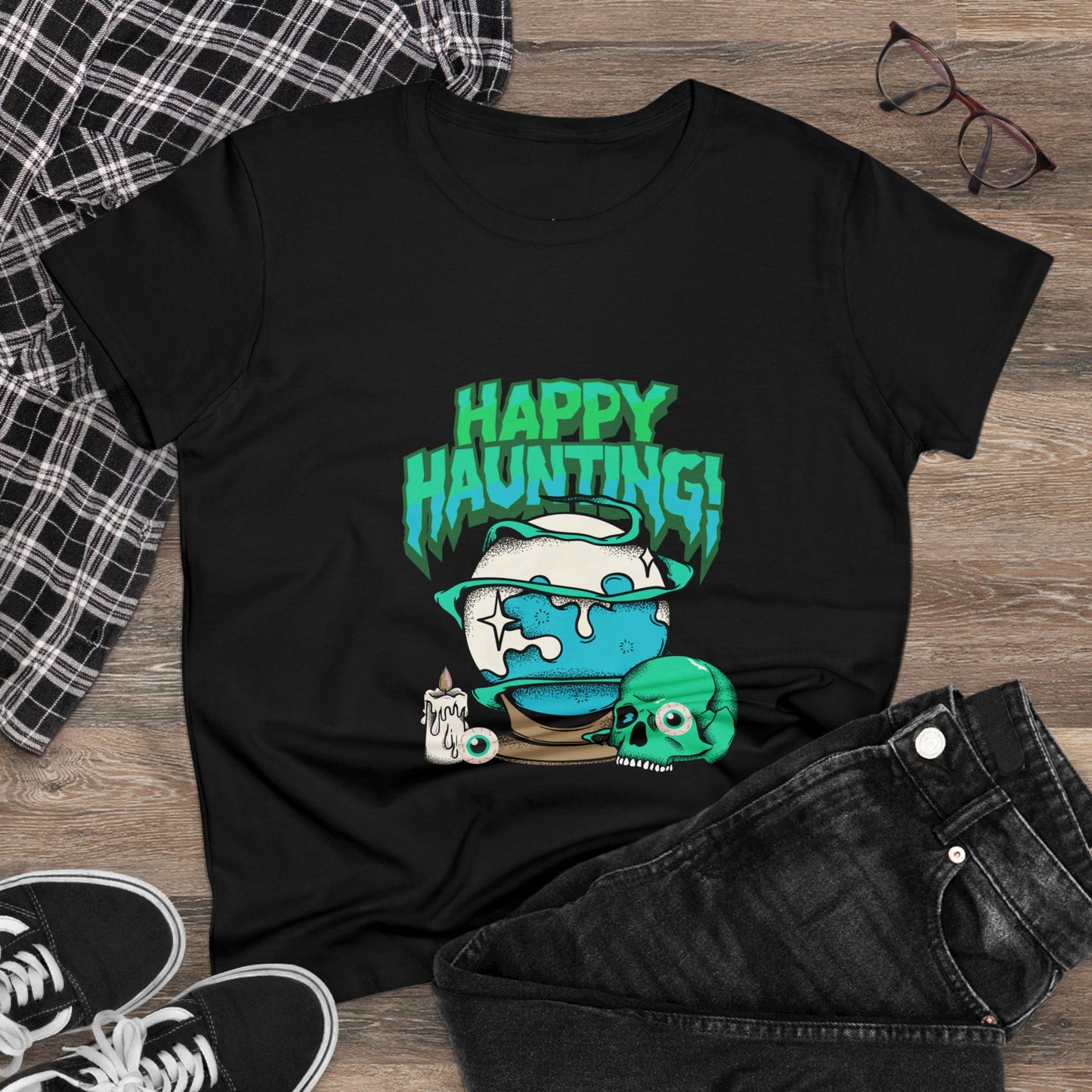 Women's Halloween Midweight Cotton Tee