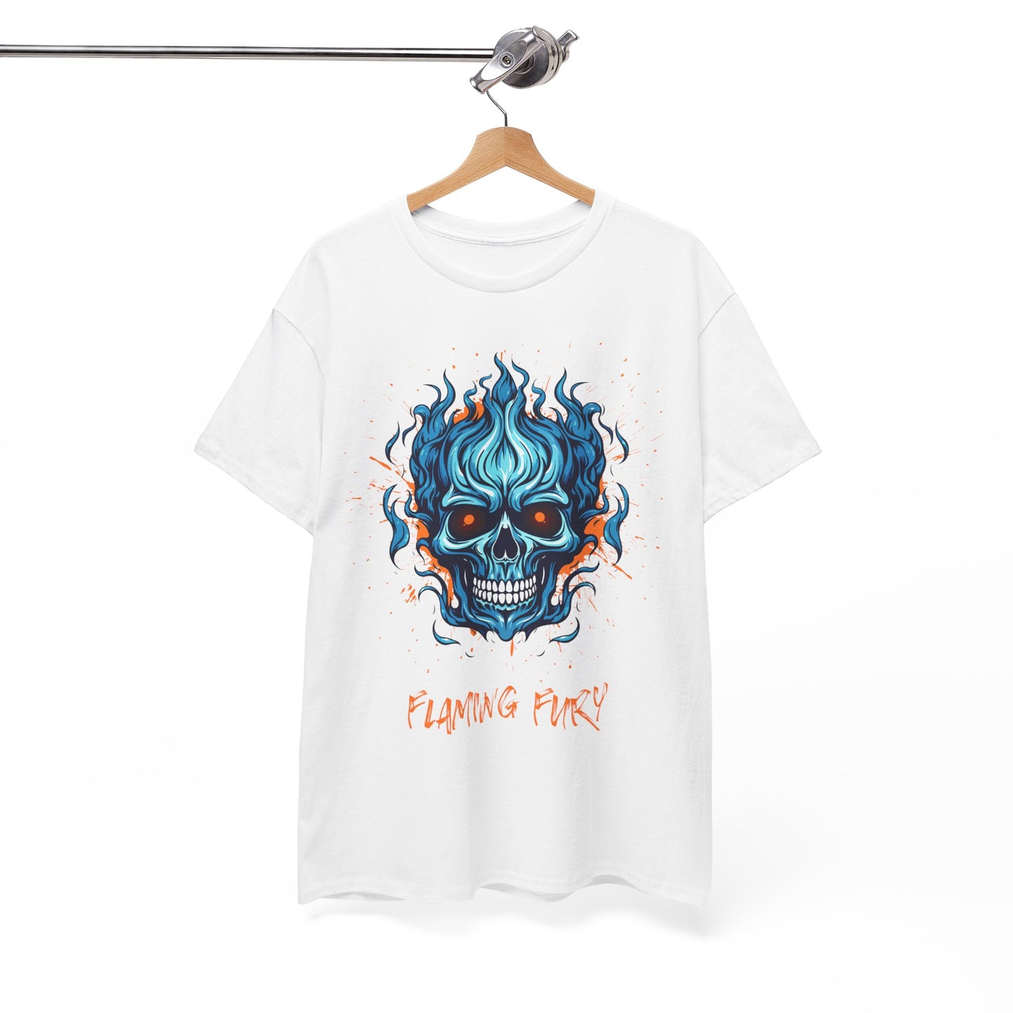 Flaming - Men Heavy Cotton Tee (Express Delivery available)
