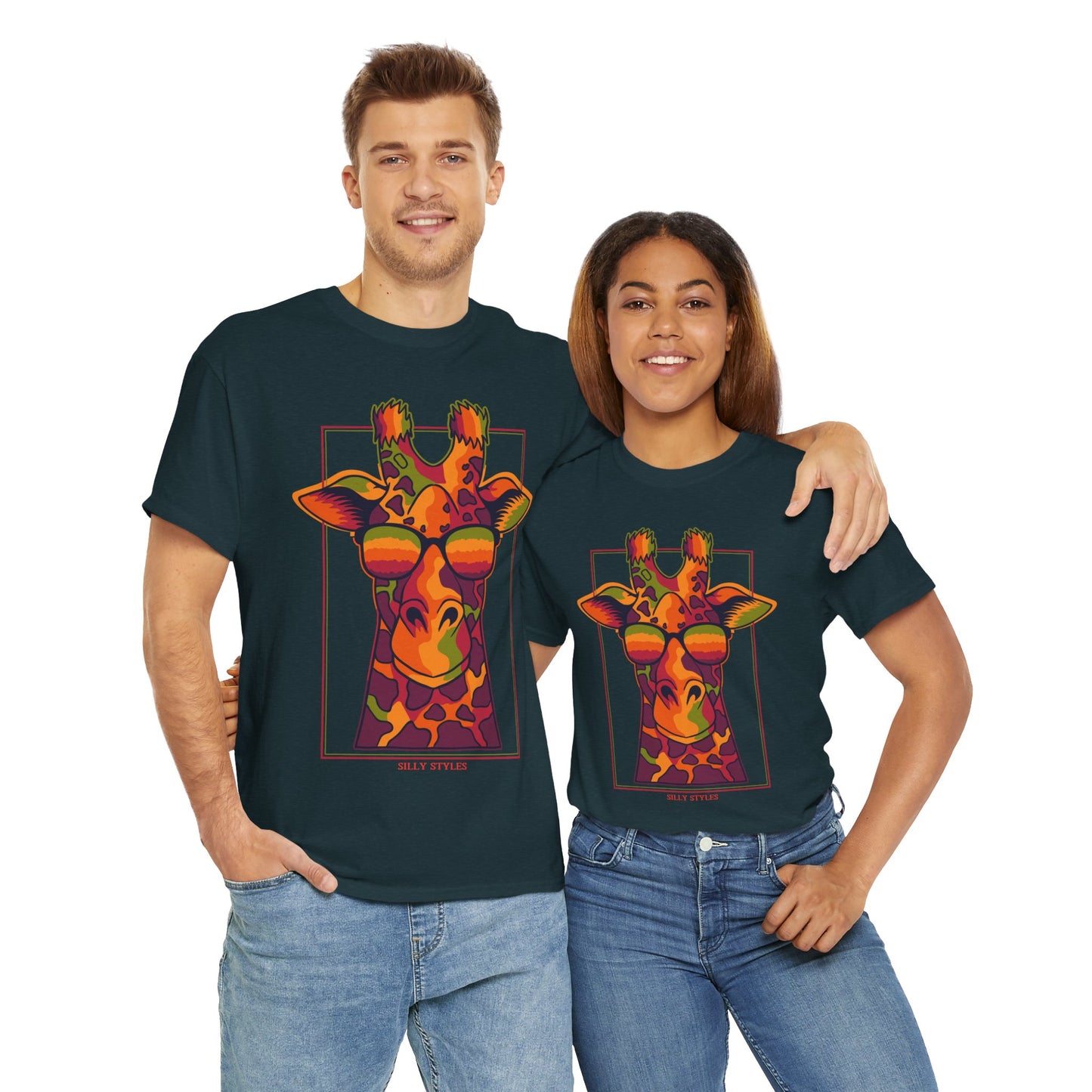 Giraffe - Heavy Cotton Tee (Express Delivery available)