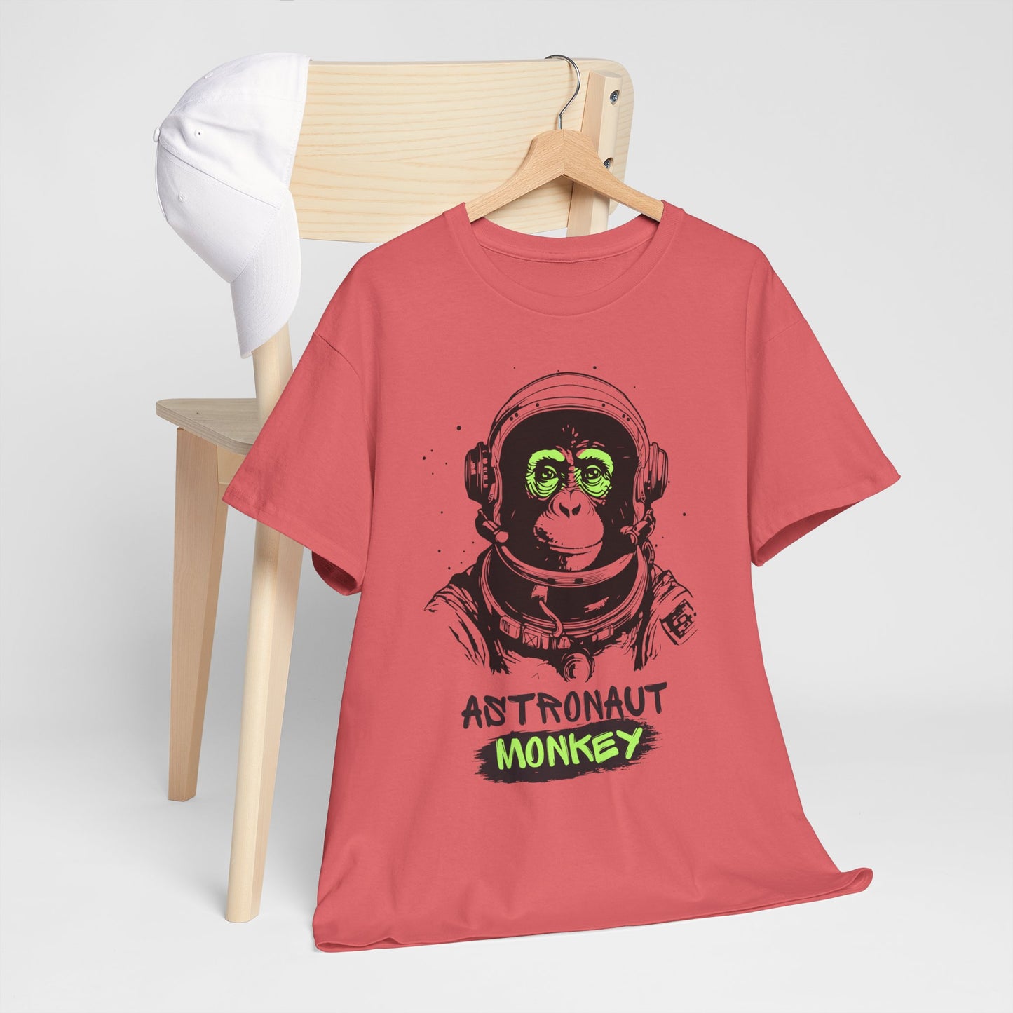Astronaut Monkey - Unisex Heavy Cotton Tee