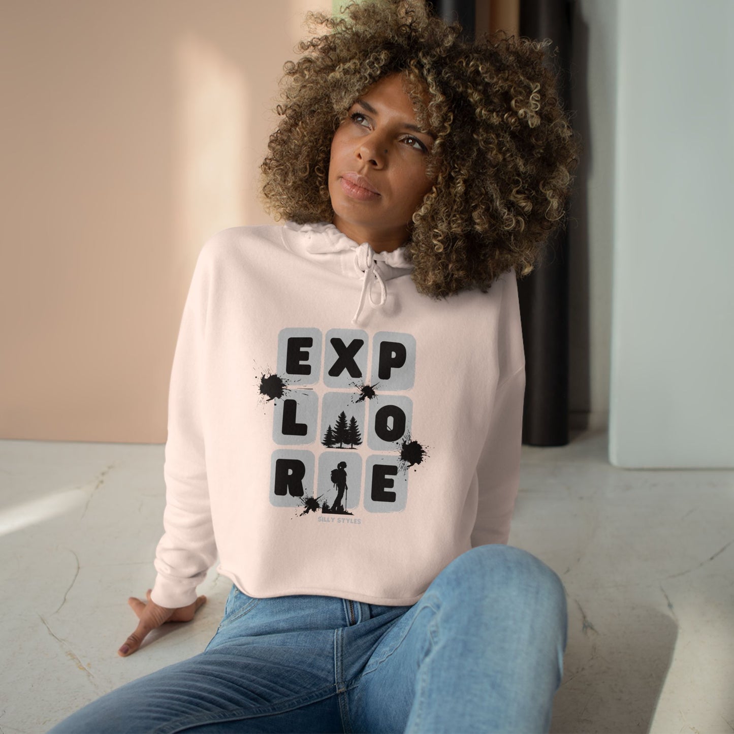 Explore - Crop Hoodie