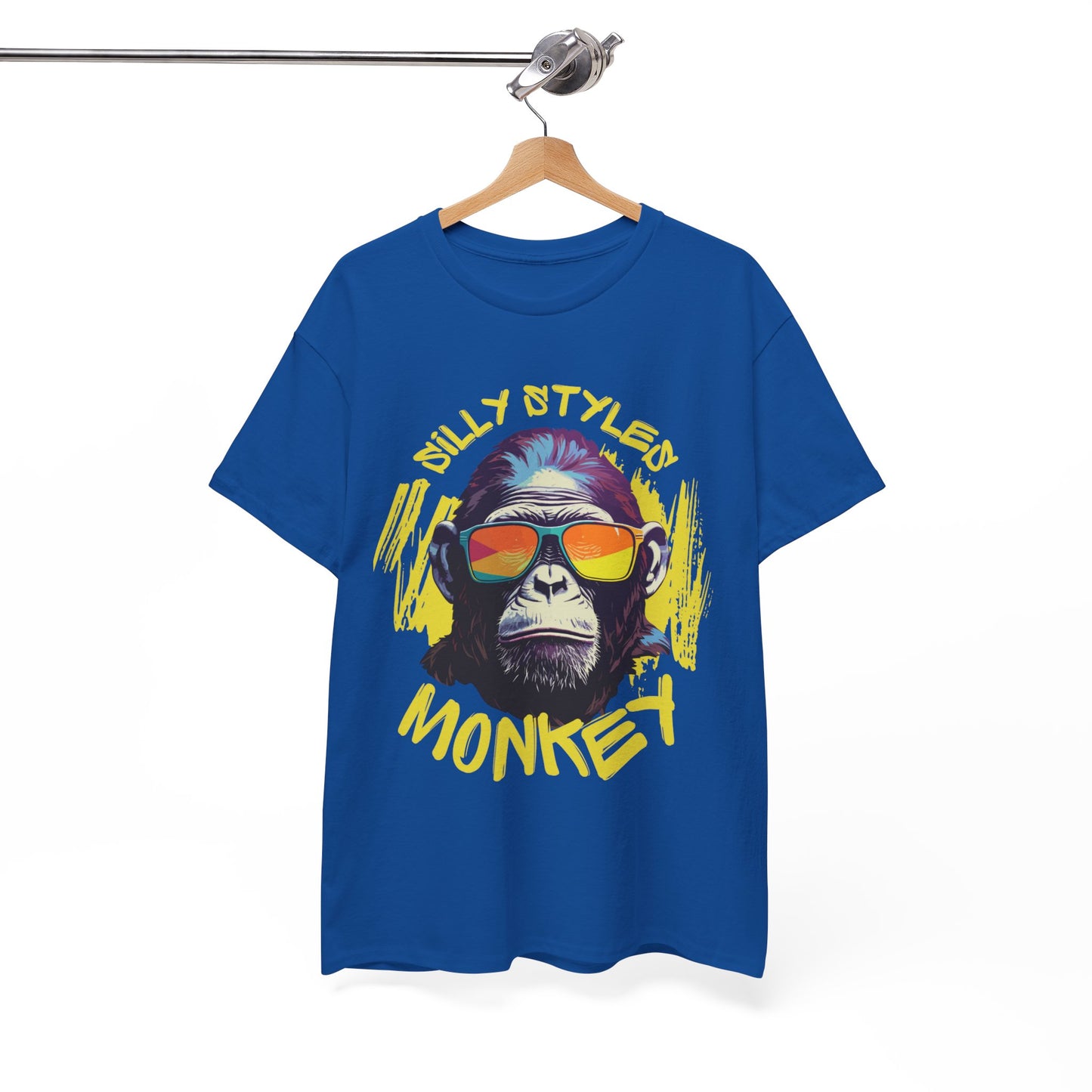 Monkey - Men 's Heavy Cotton Tee (Express Delivery available)