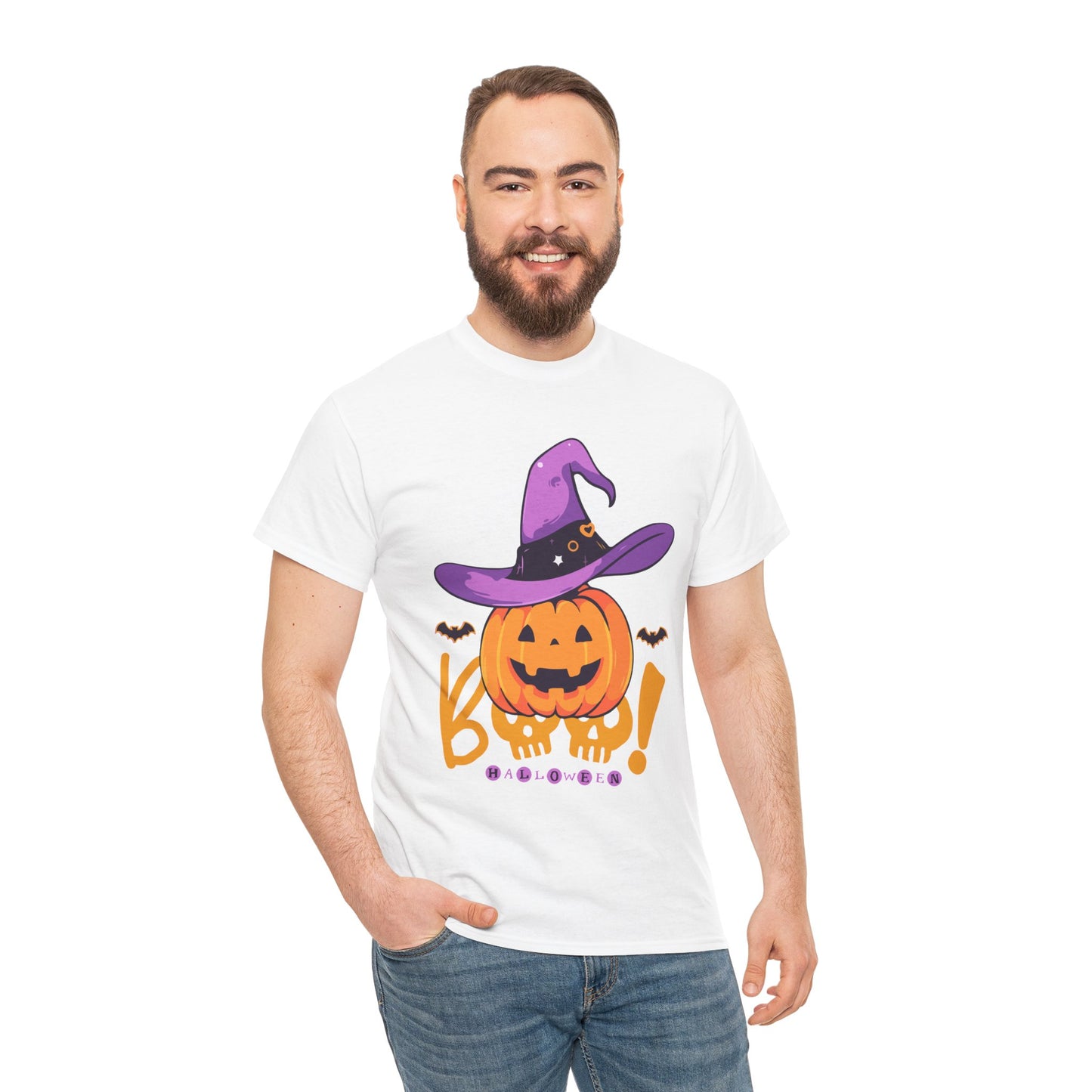 Halloween -Unisex Heavy Cotton Tee (Express Delivery available)