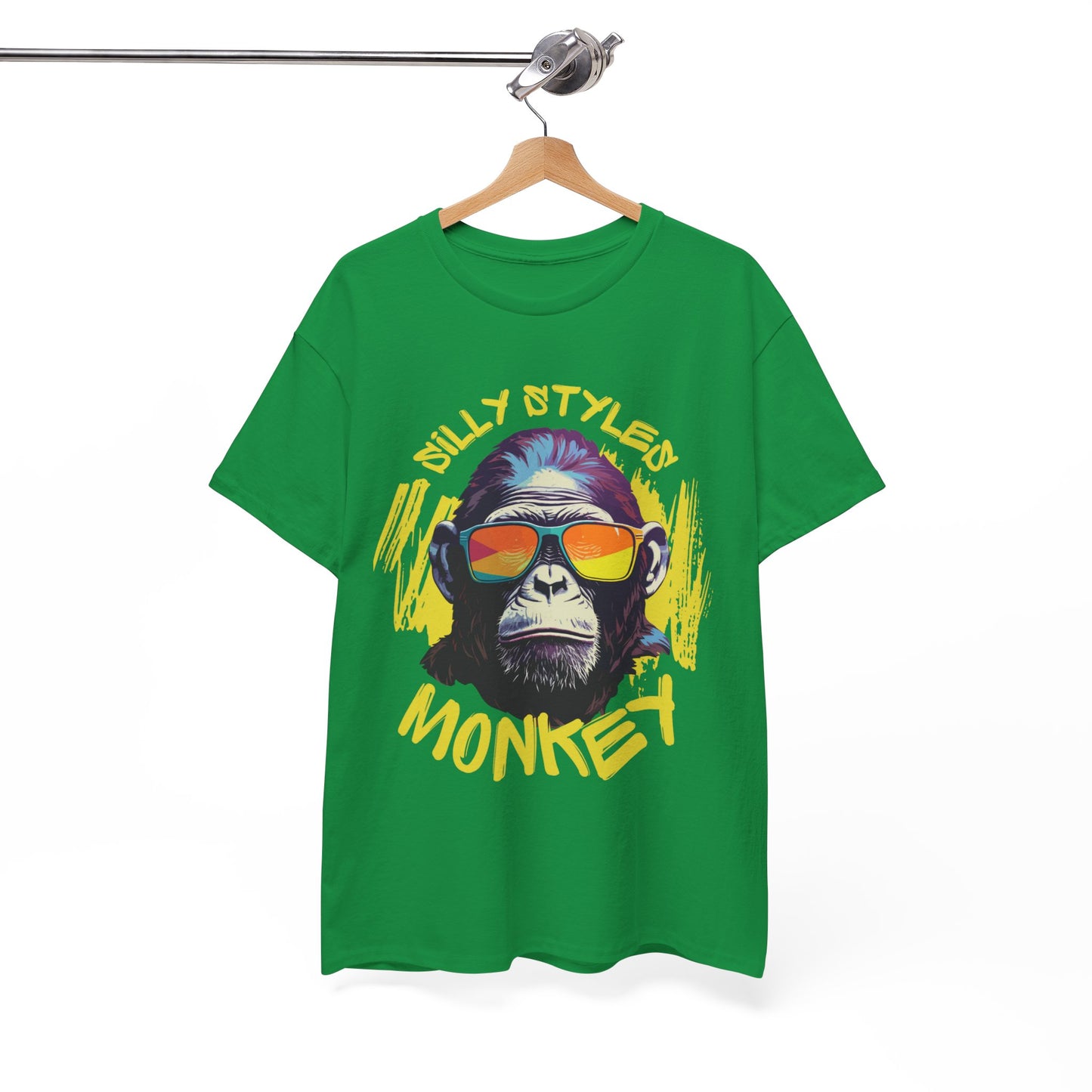 Monkey - Men 's Heavy Cotton Tee (Express Delivery available)