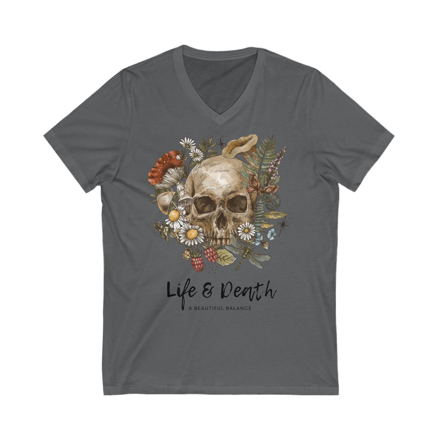 Women's Skull - Jersey Short Sleeve V-Neck Tee