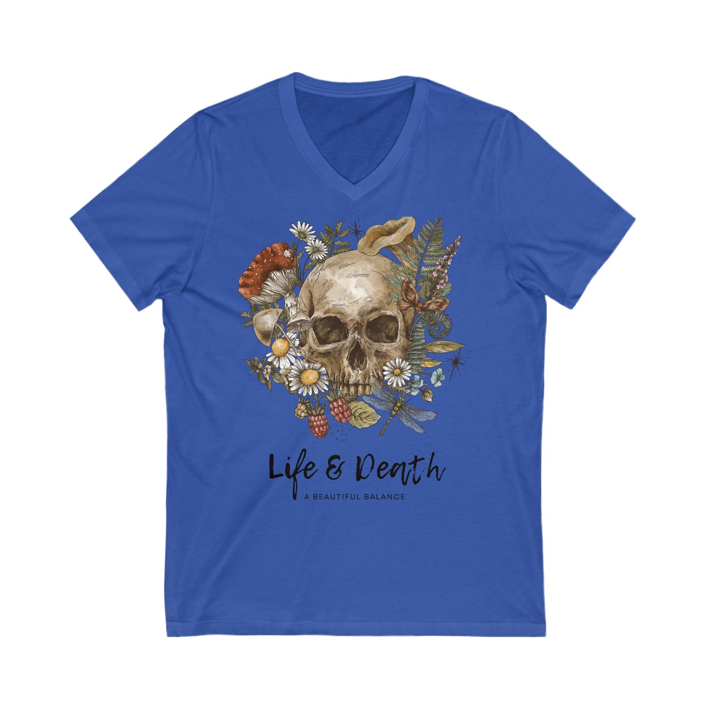 Women's Skull - Jersey Short Sleeve V-Neck Tee