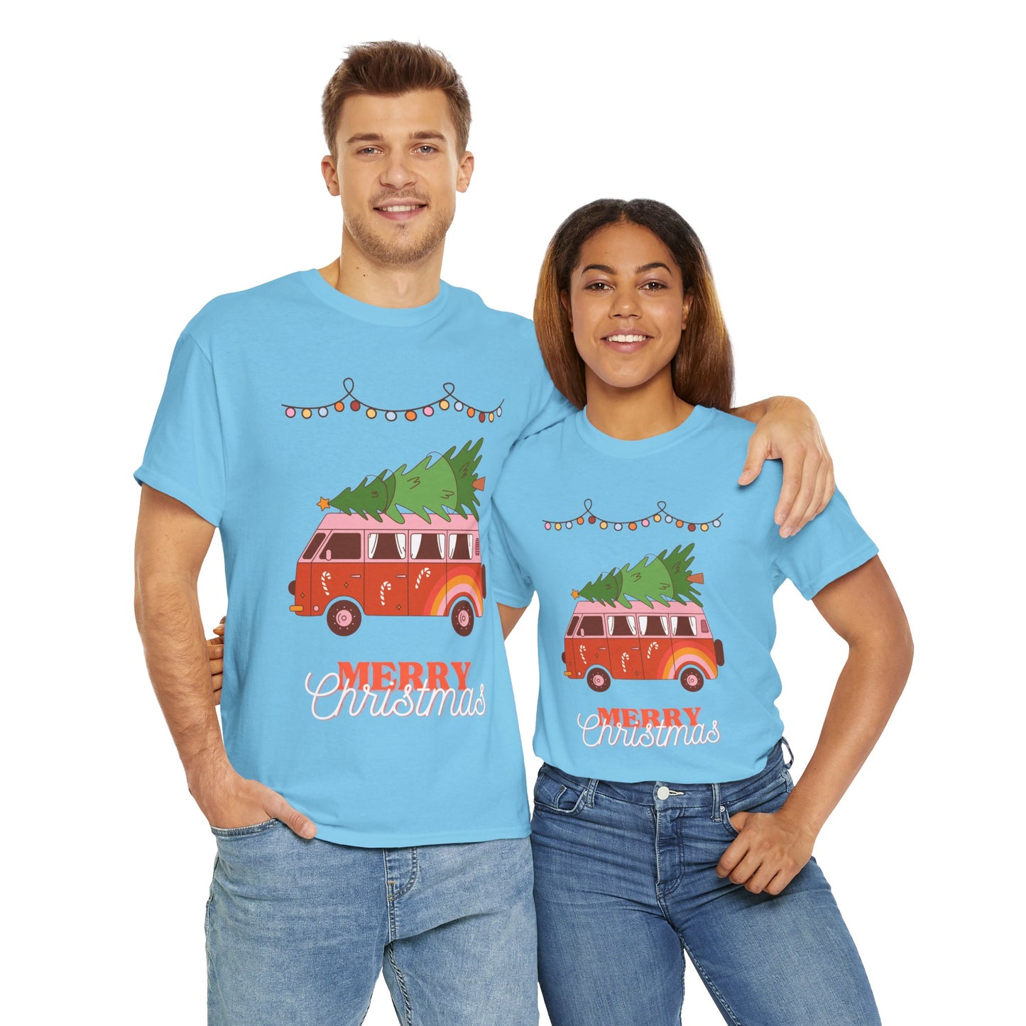 Merry Christmas - Heavy Cotton Tee (Express Delivery available)