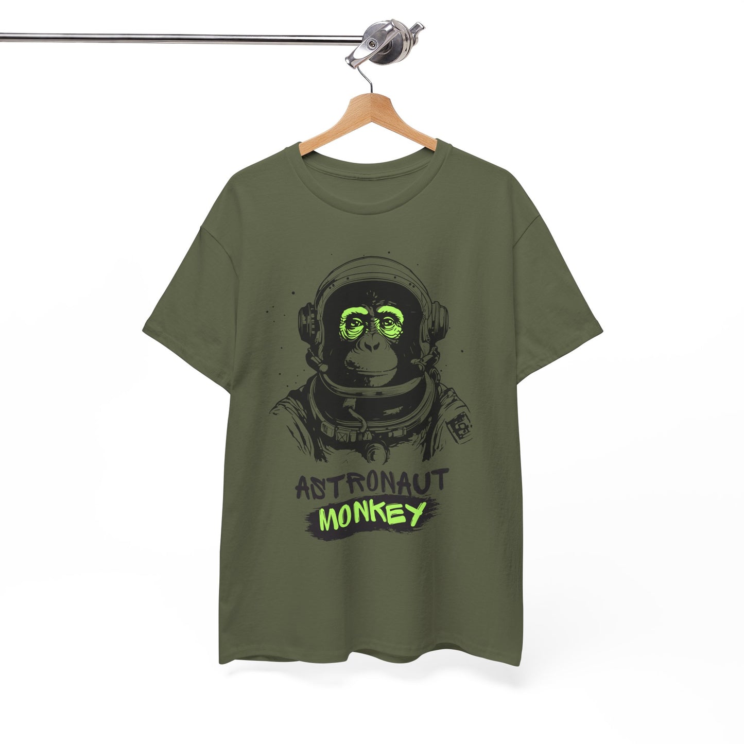 Astronaut Monkey - Unisex Heavy Cotton Tee