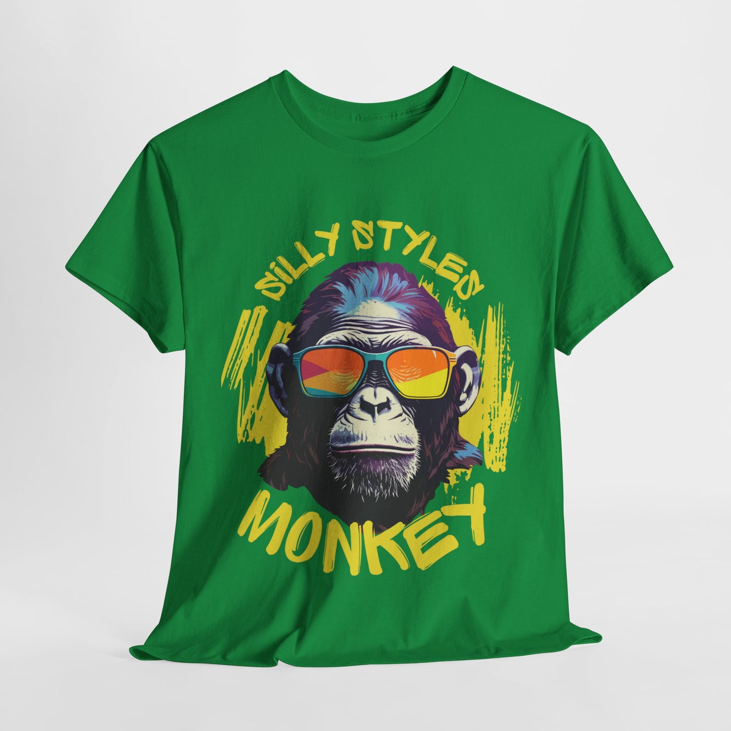 Monkey - Men 's Heavy Cotton Tee (Express Delivery available)