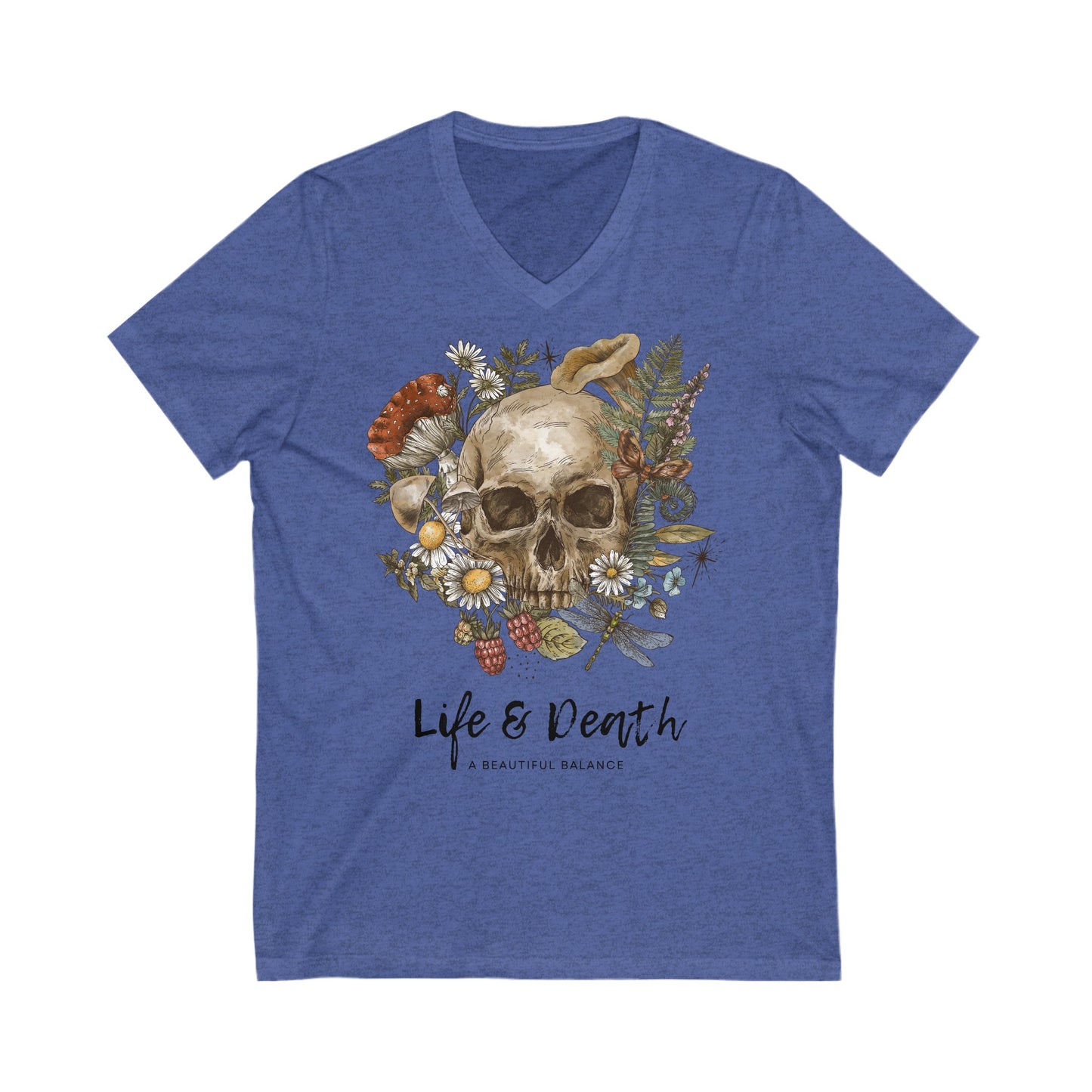Women's Skull - Jersey Short Sleeve V-Neck Tee
