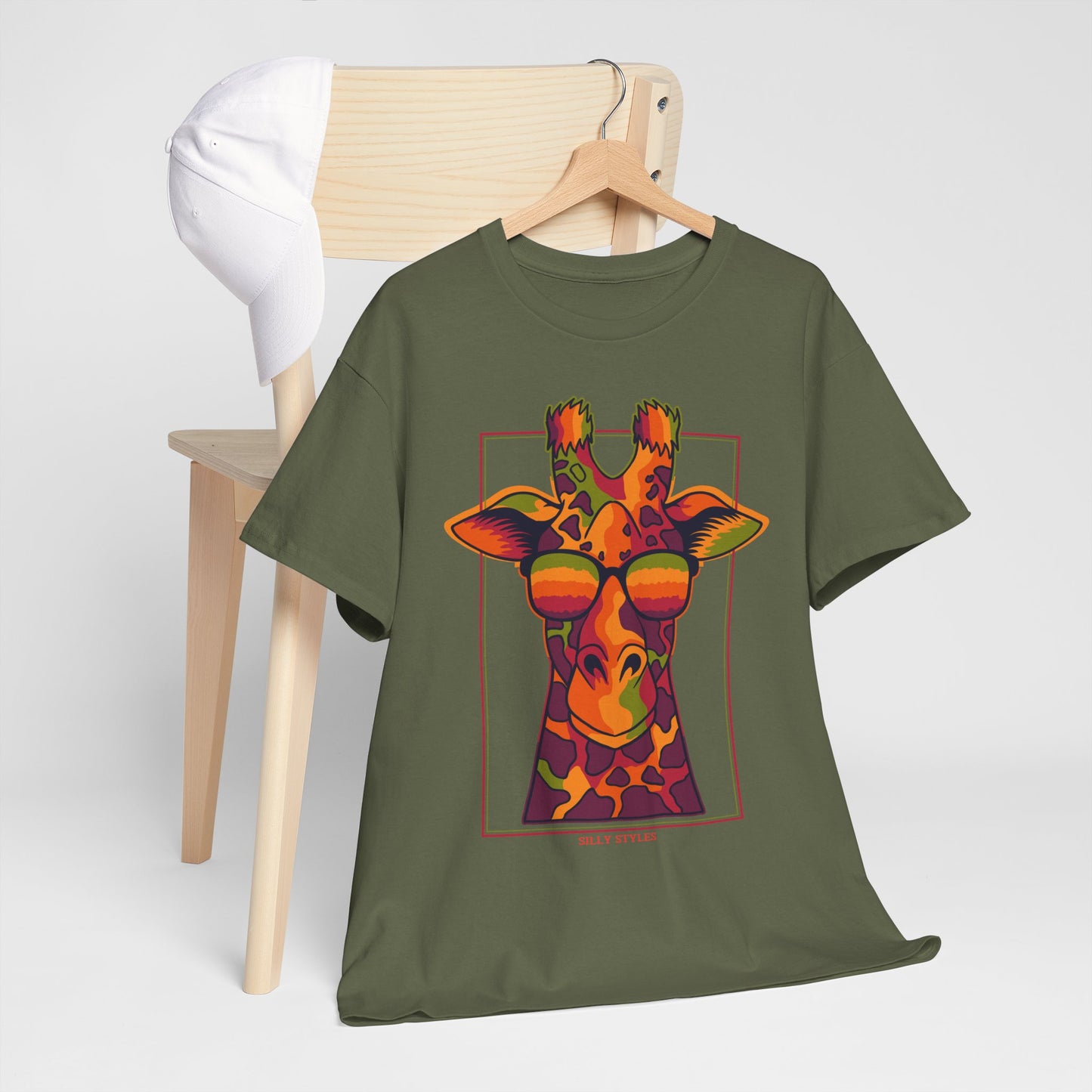 Giraffe - Heavy Cotton Tee (Express Delivery available)