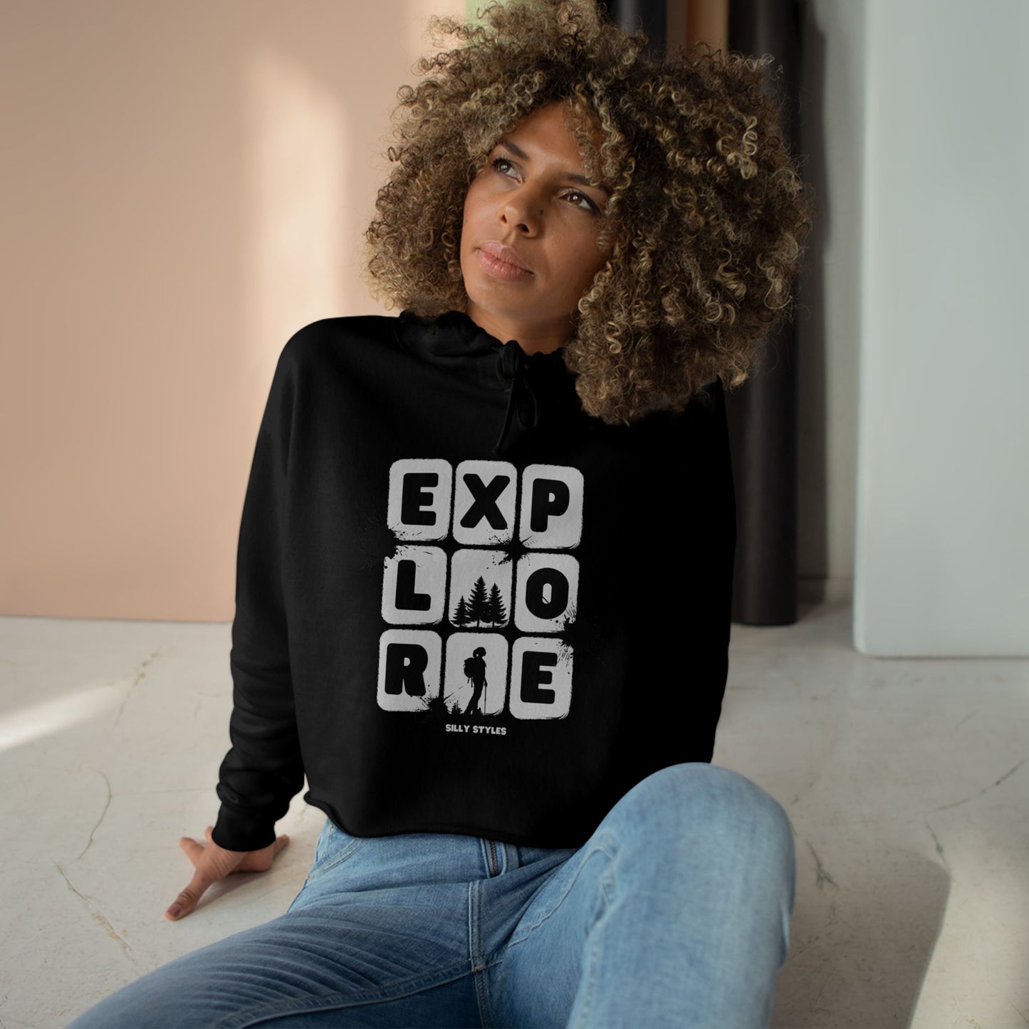 Explore - Crop Hoodie