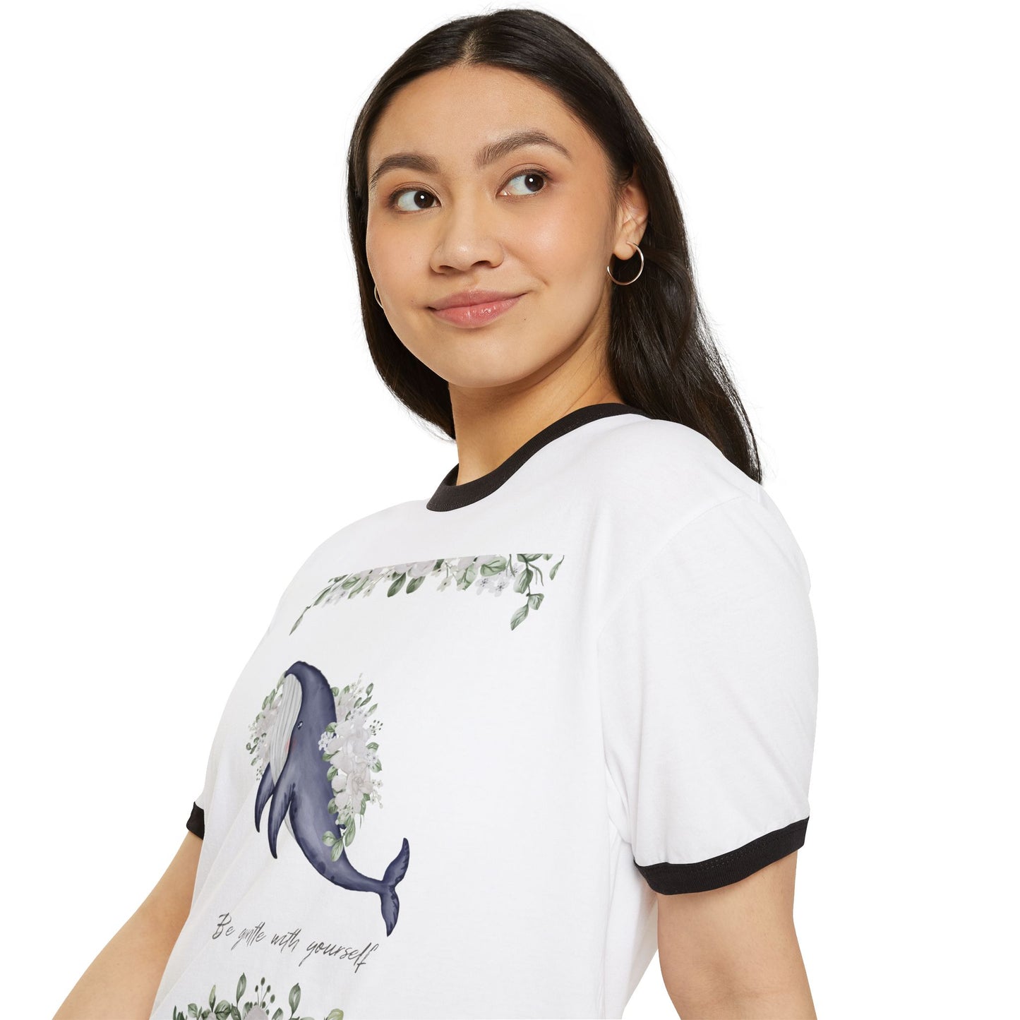 Whale Cotton Ringer T-Shirt