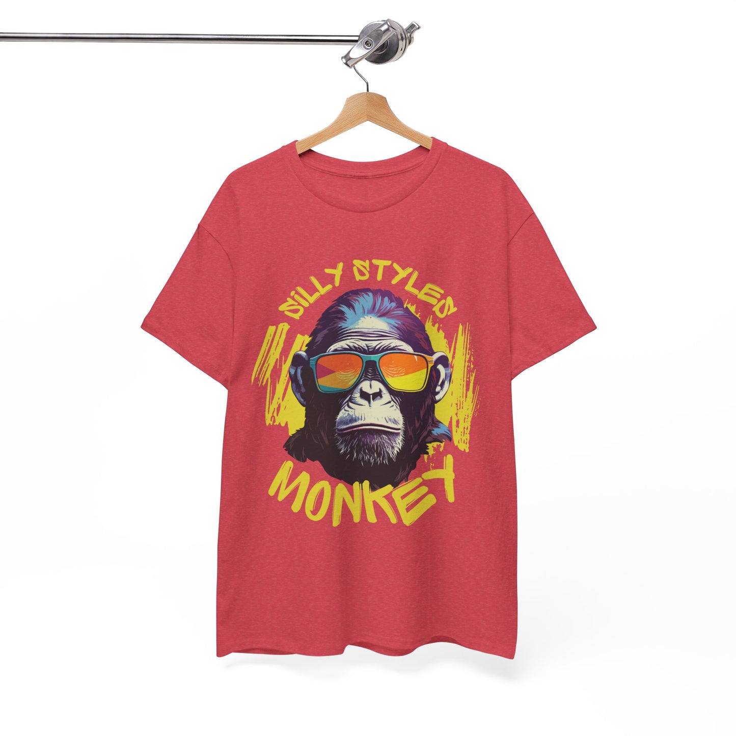 Monkey - Men 's Heavy Cotton Tee (Express Delivery available)